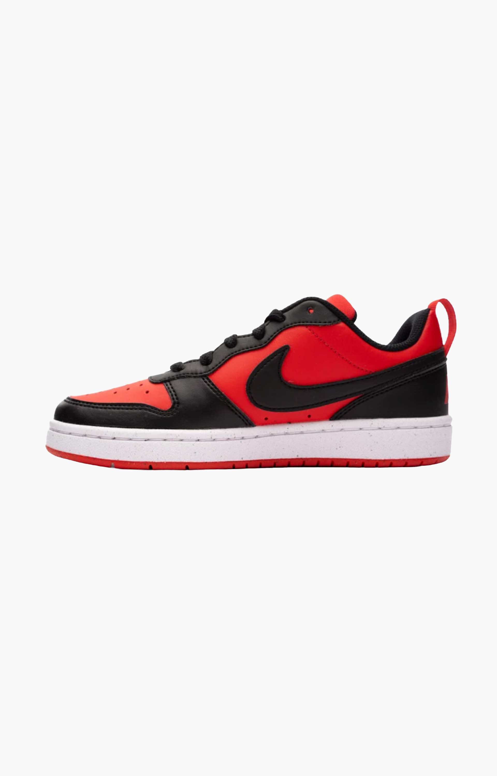 Nike Court Borough Low Recraft DV5458-600 Youth Shoe, University Red/Black-White
