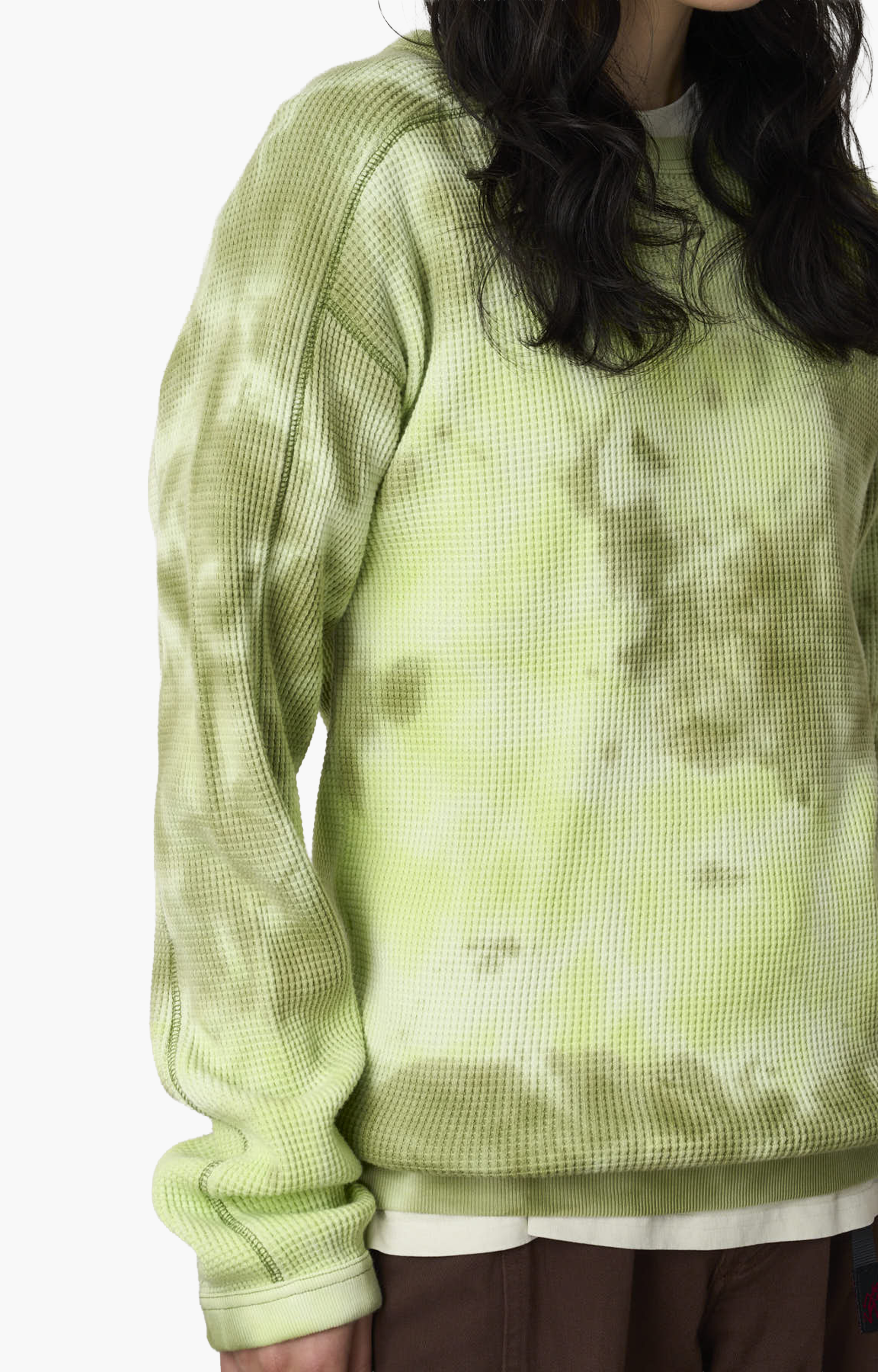 Gramicci Waffle Crew, Jade Tie-Dye