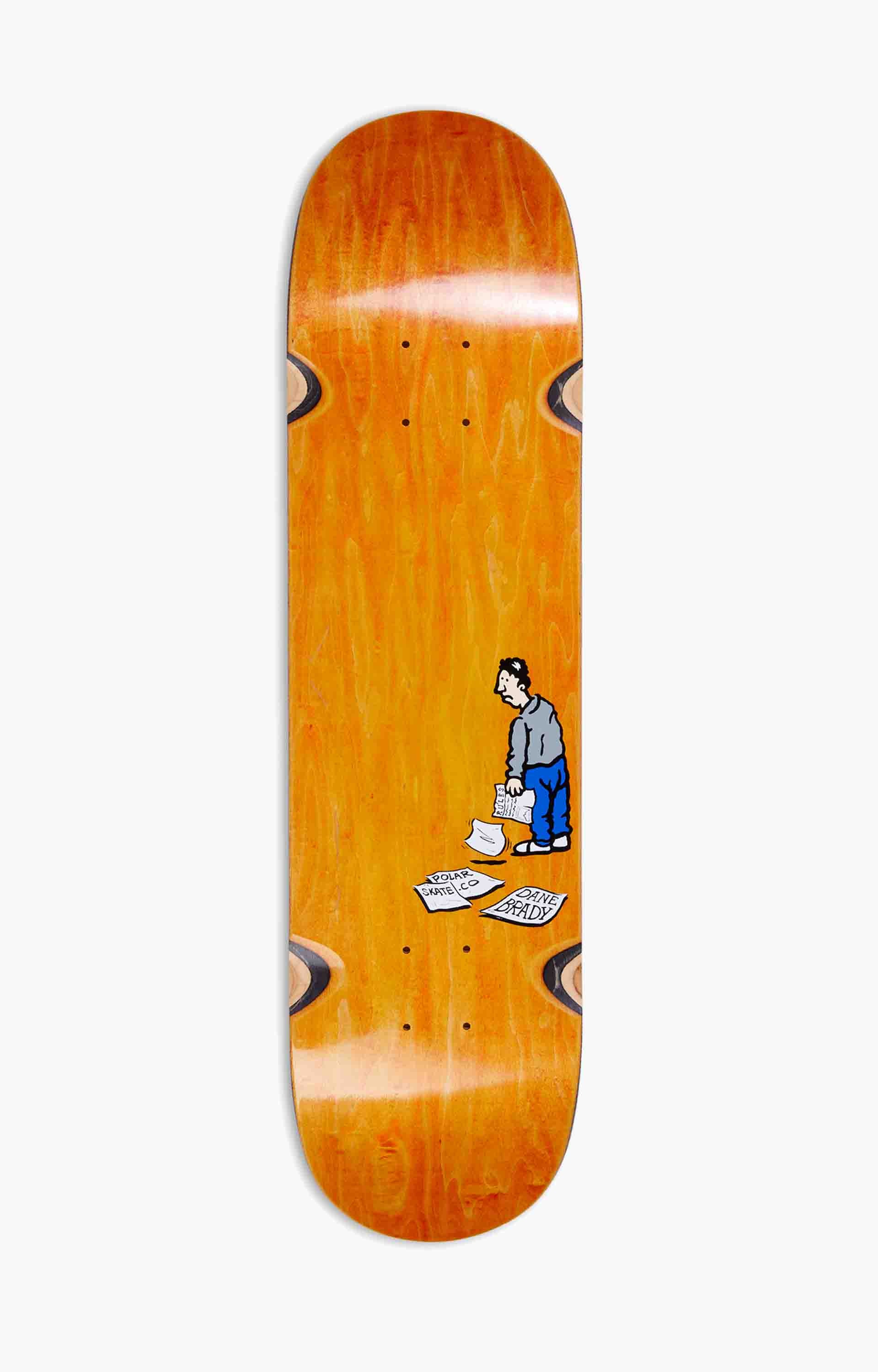 Polar Skate Co Dane Brady Newspaper Wheel Well Skateboard Deck, Dane 1