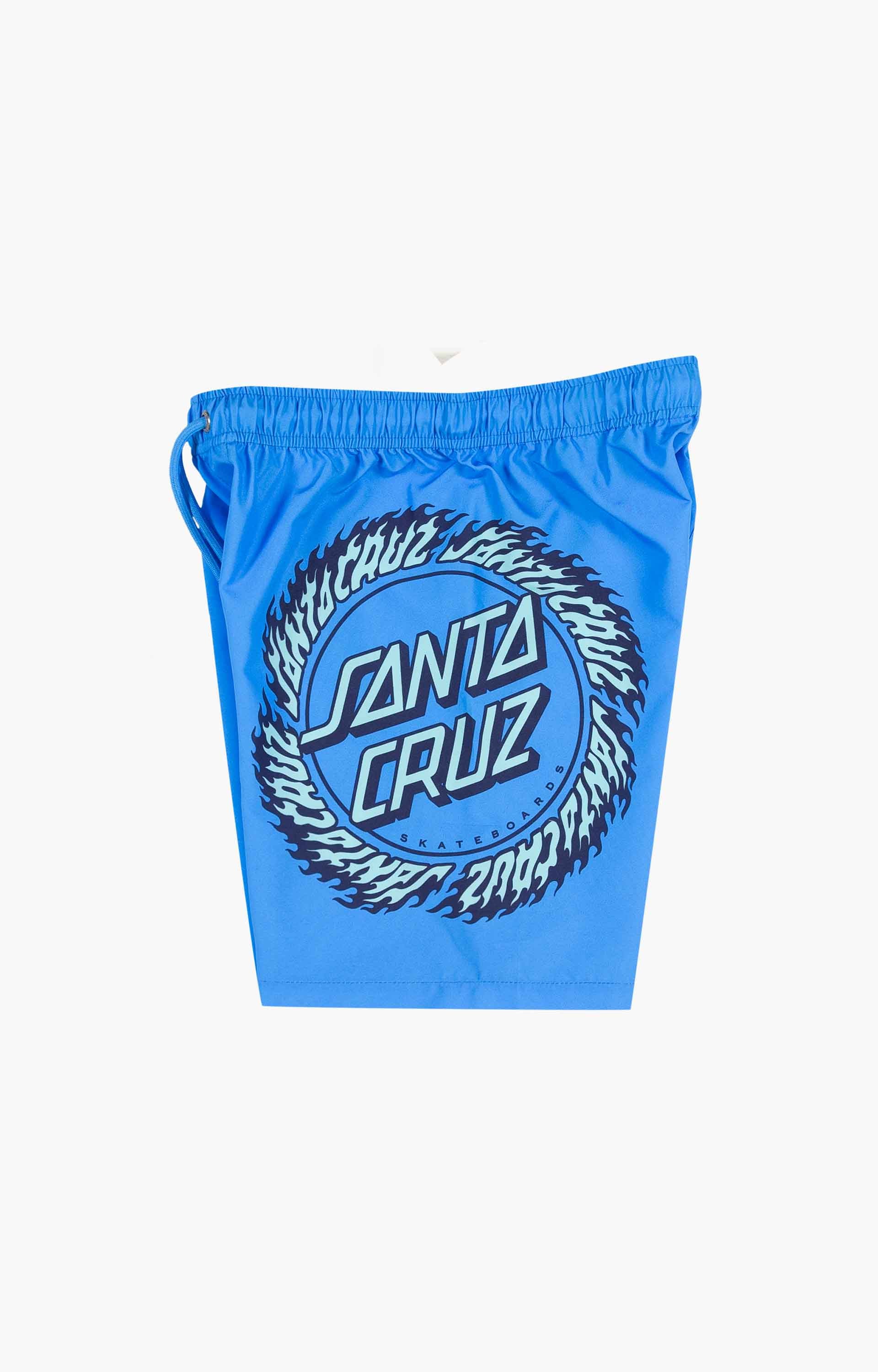 Santa Cruz Flame Ringed Dot Boardshort, Blue