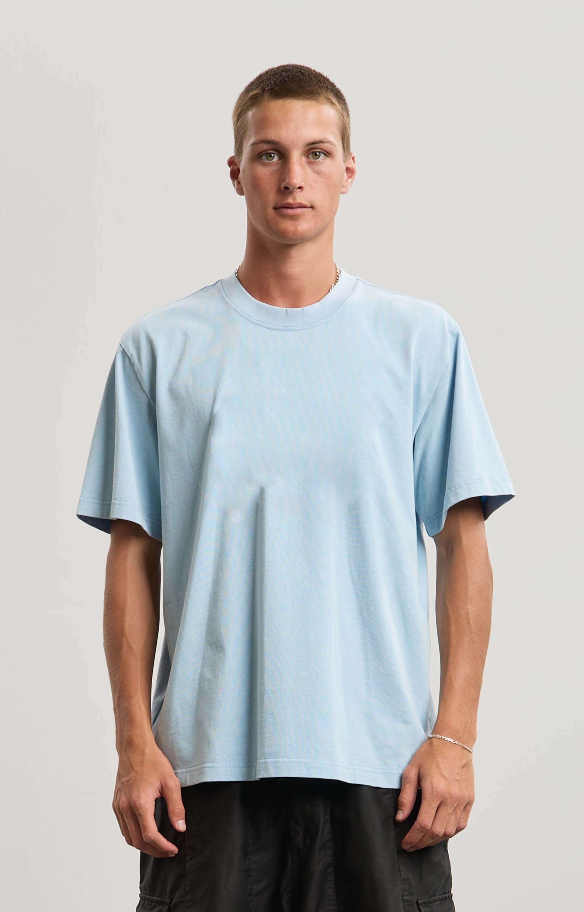 Concrete Pigment Wash T-Shirt, Sky