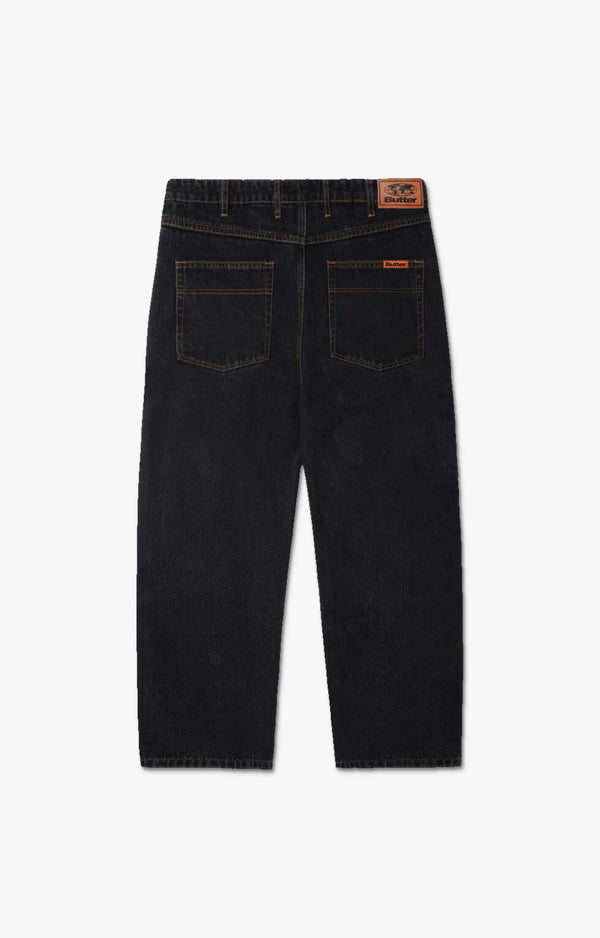 Butter Goods Relaxed Denim Pants, Washed Black
