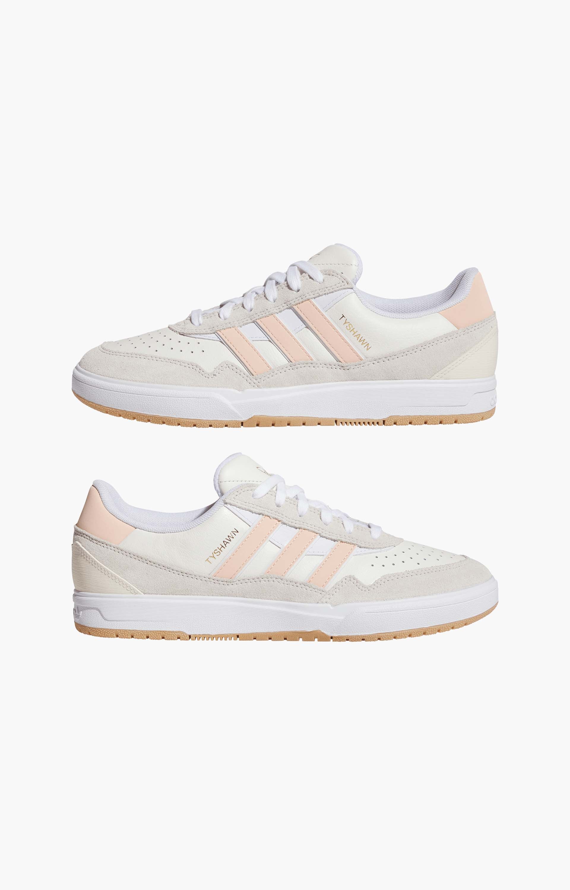 Adidas Tyshawn II Shoes, Wonder White/Powder Coral/Off White
