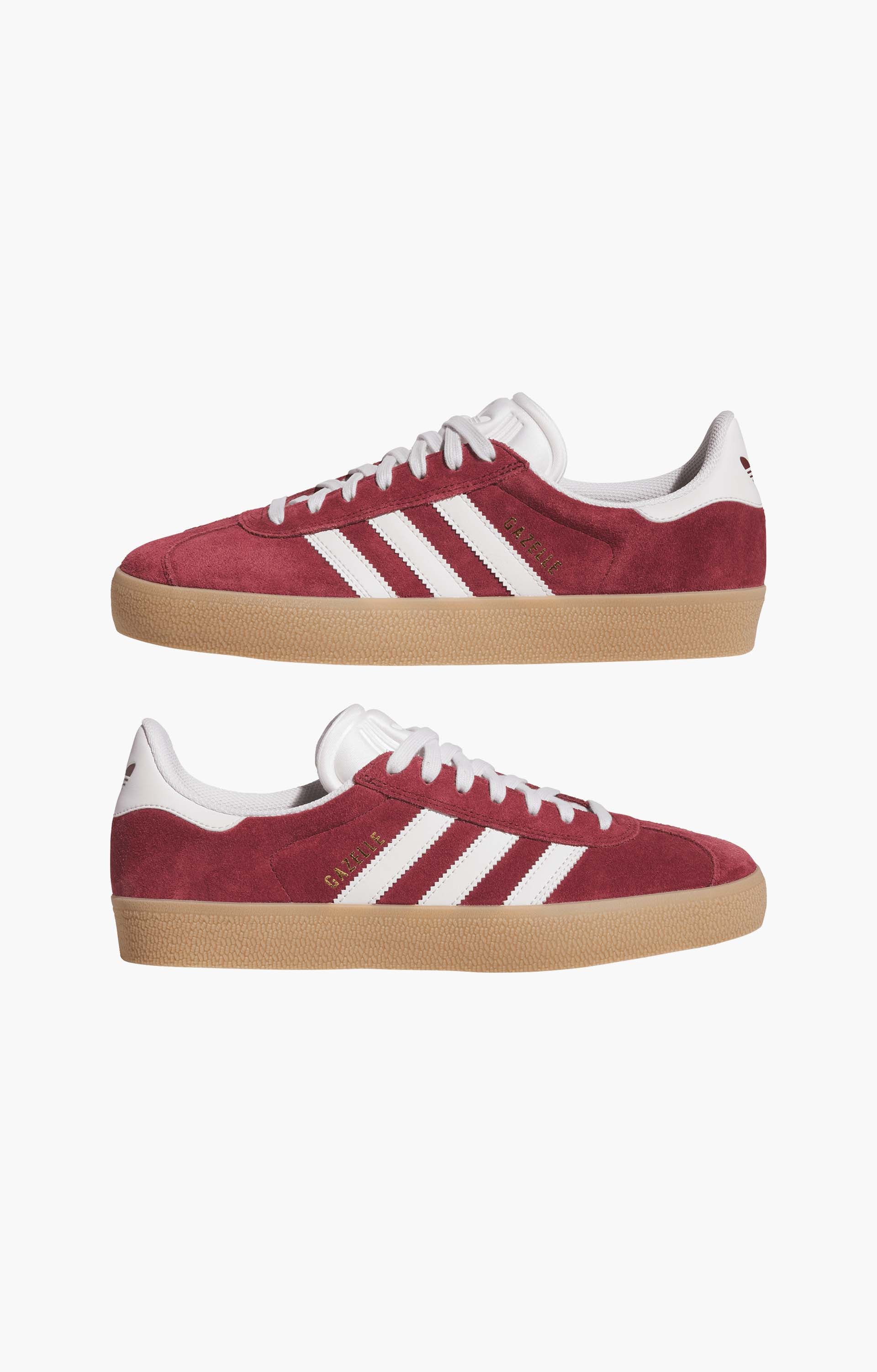 Adidas Gazelle Adv Shoes, Wonder Shadow Red/Crystal White/Gold Metal