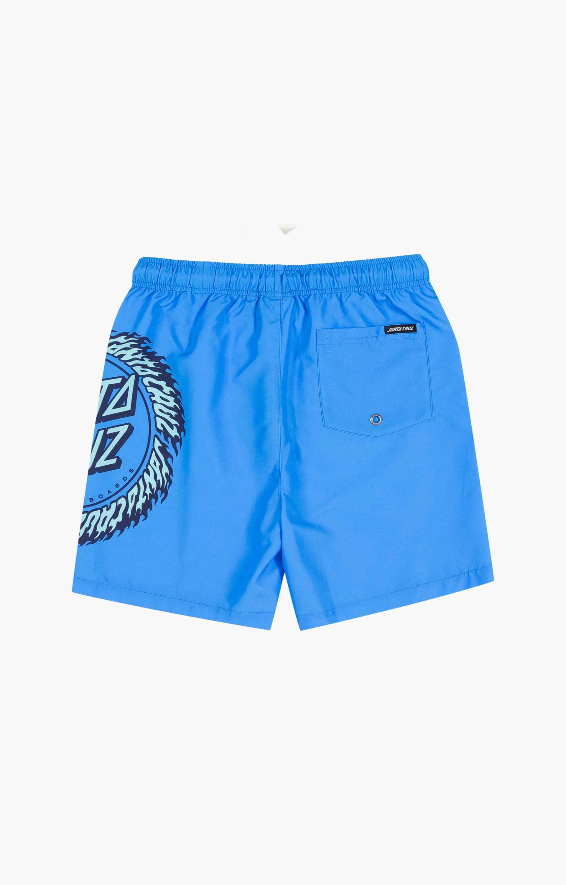 Santa Cruz Flame Ringed Dot Boardshort, Blue