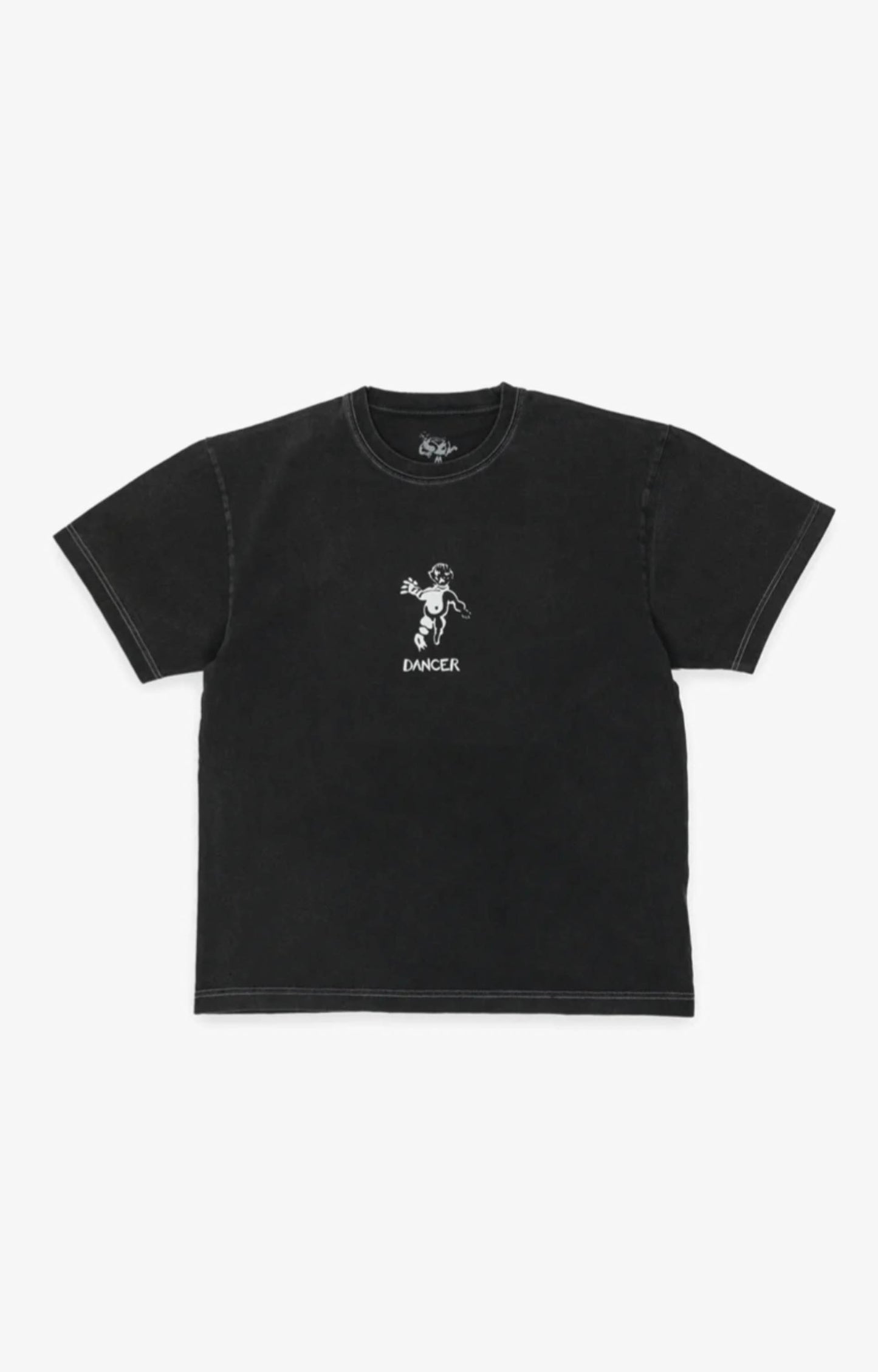 Dancer OG Logo T-Shirt, Black/White Stitch