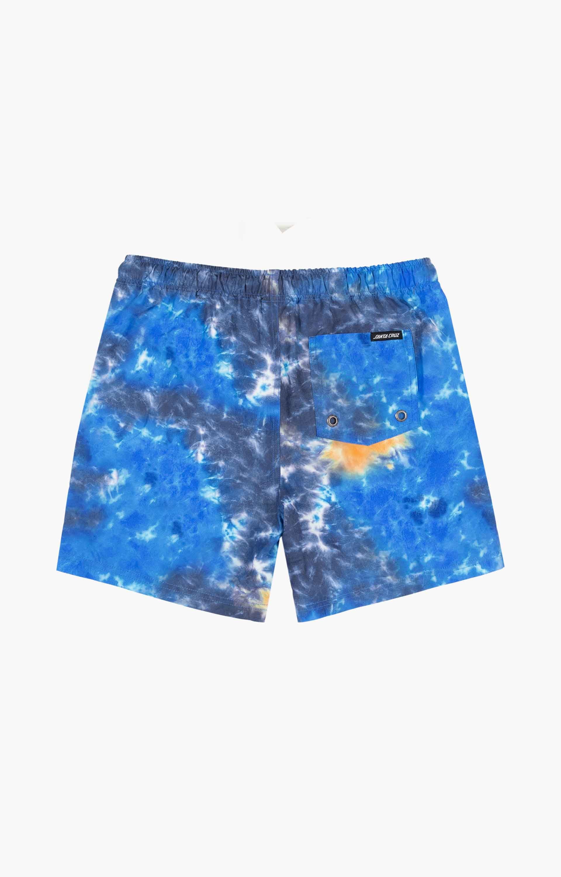Santa Cruz Industrial Dot Mono Boardshort, Blue Tie Dye