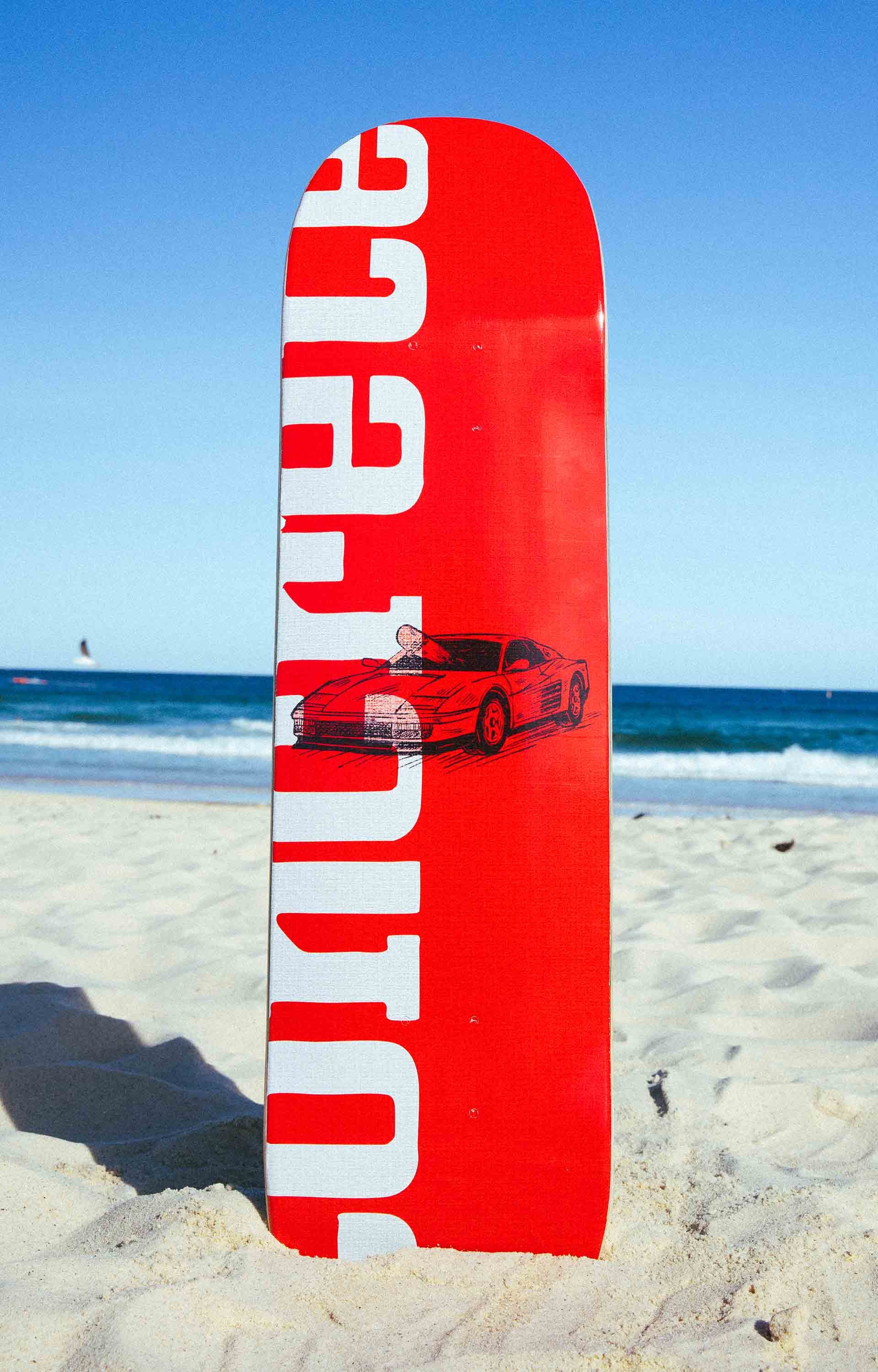 Concrete Cavallino Shape 1 Skateboard Deck, Red