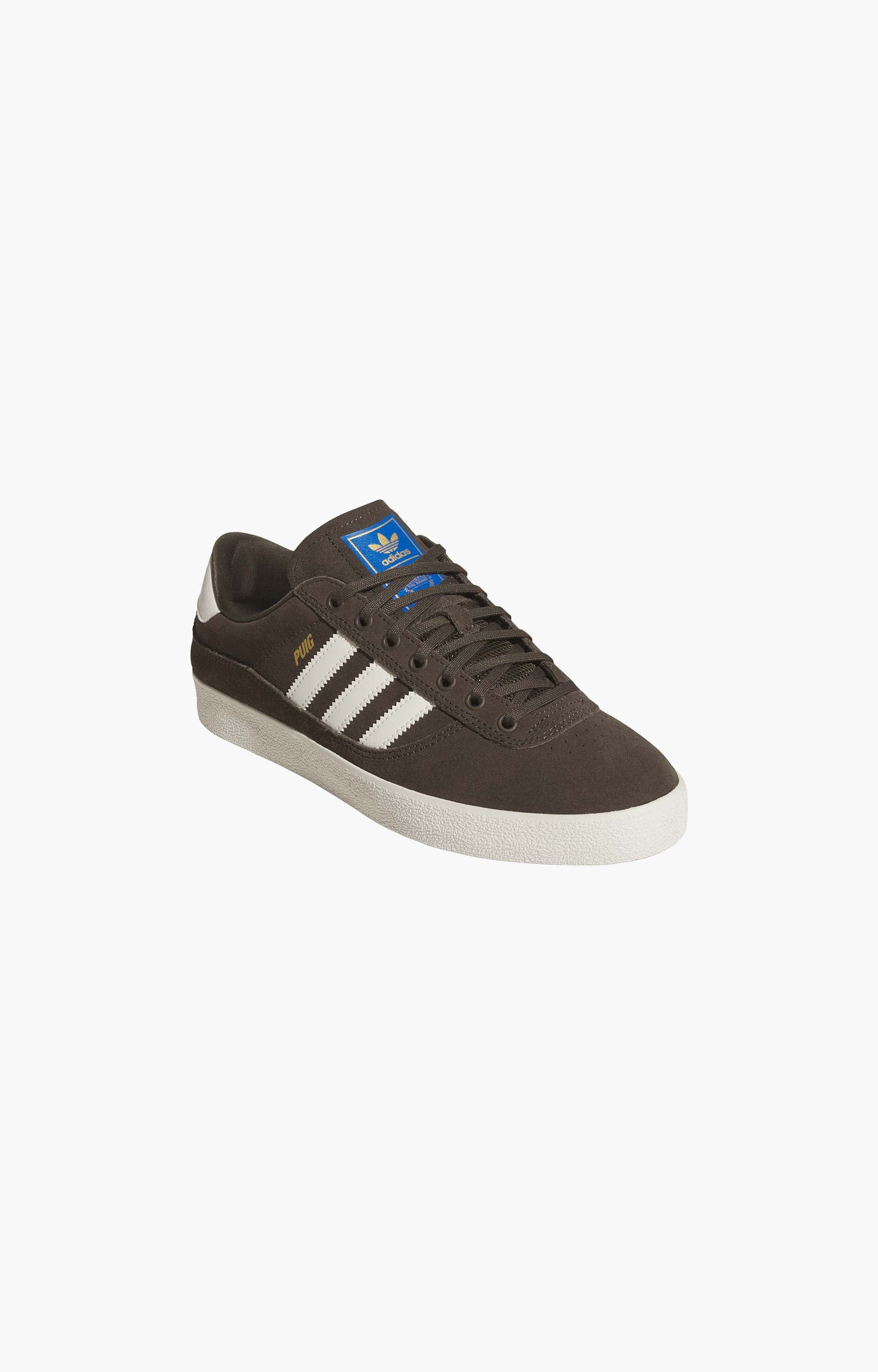 Adidas Puig Indoor Shoes, Brown Cloud/White/Blue Bird