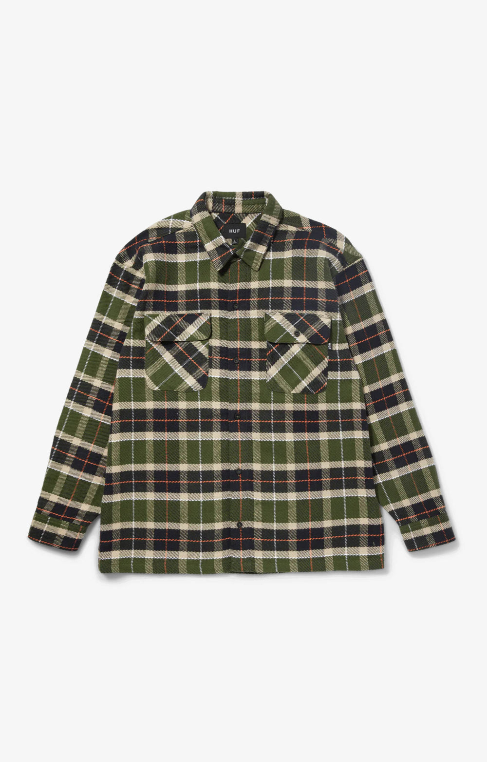 HUF Prescott Flannel Shirt, Pine