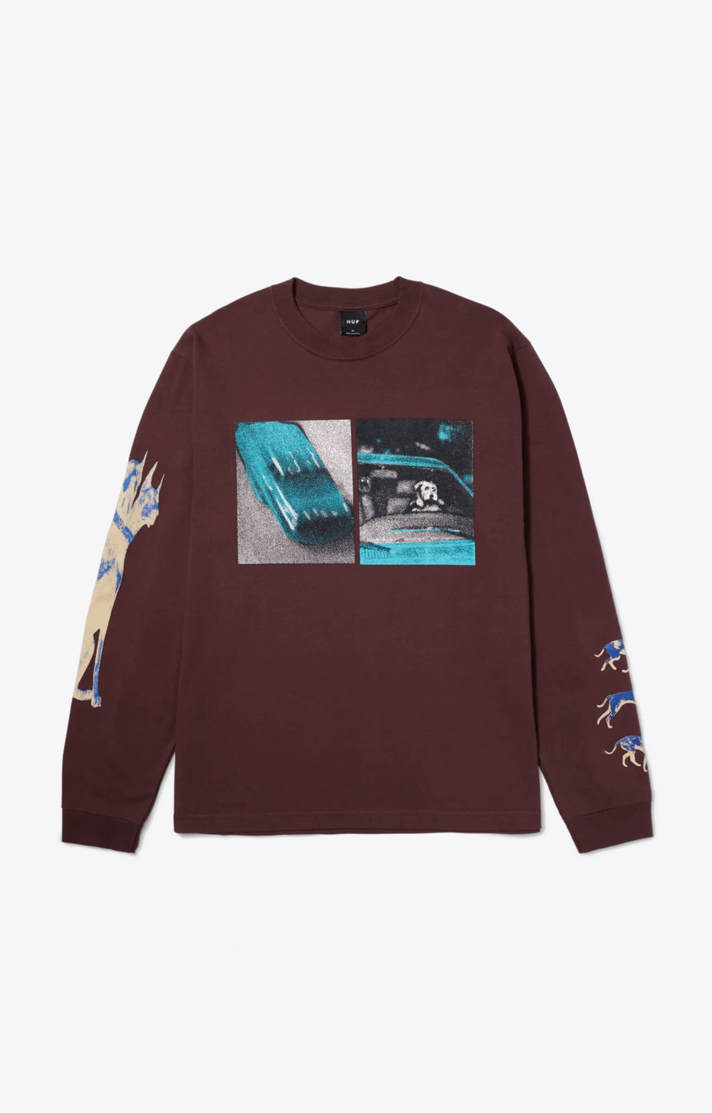 HUF Red Means Go Longsleeve T-Shirt, Eggplant