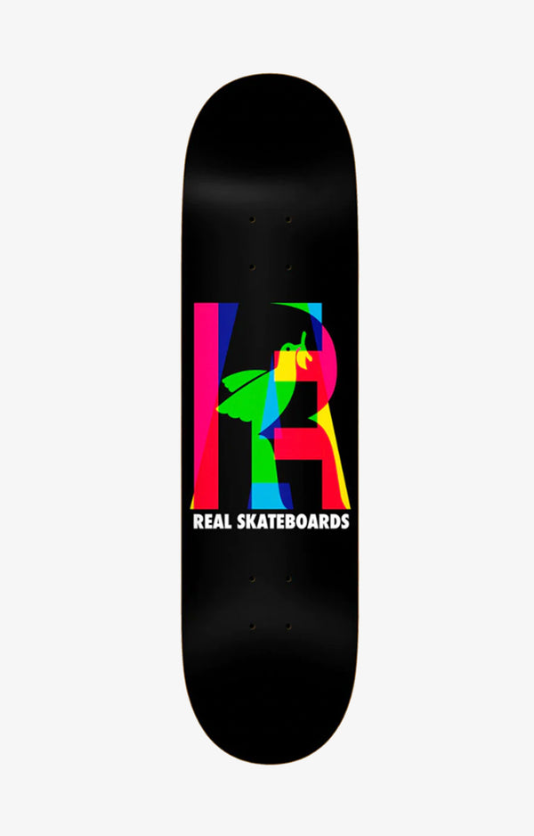 Real Eclipsing Black Skateboard Deck, 8.06"