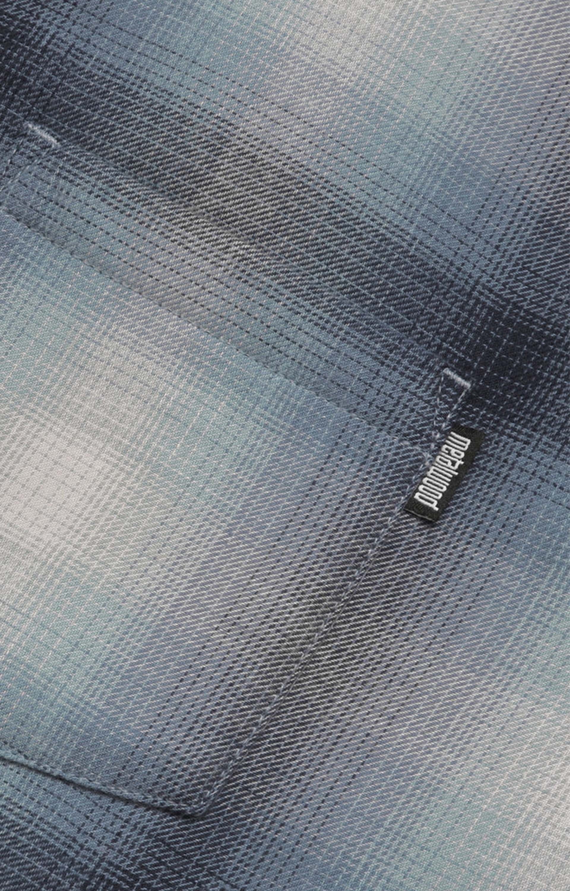 Metalwood Poly Filled Shirt, Blue Plaid