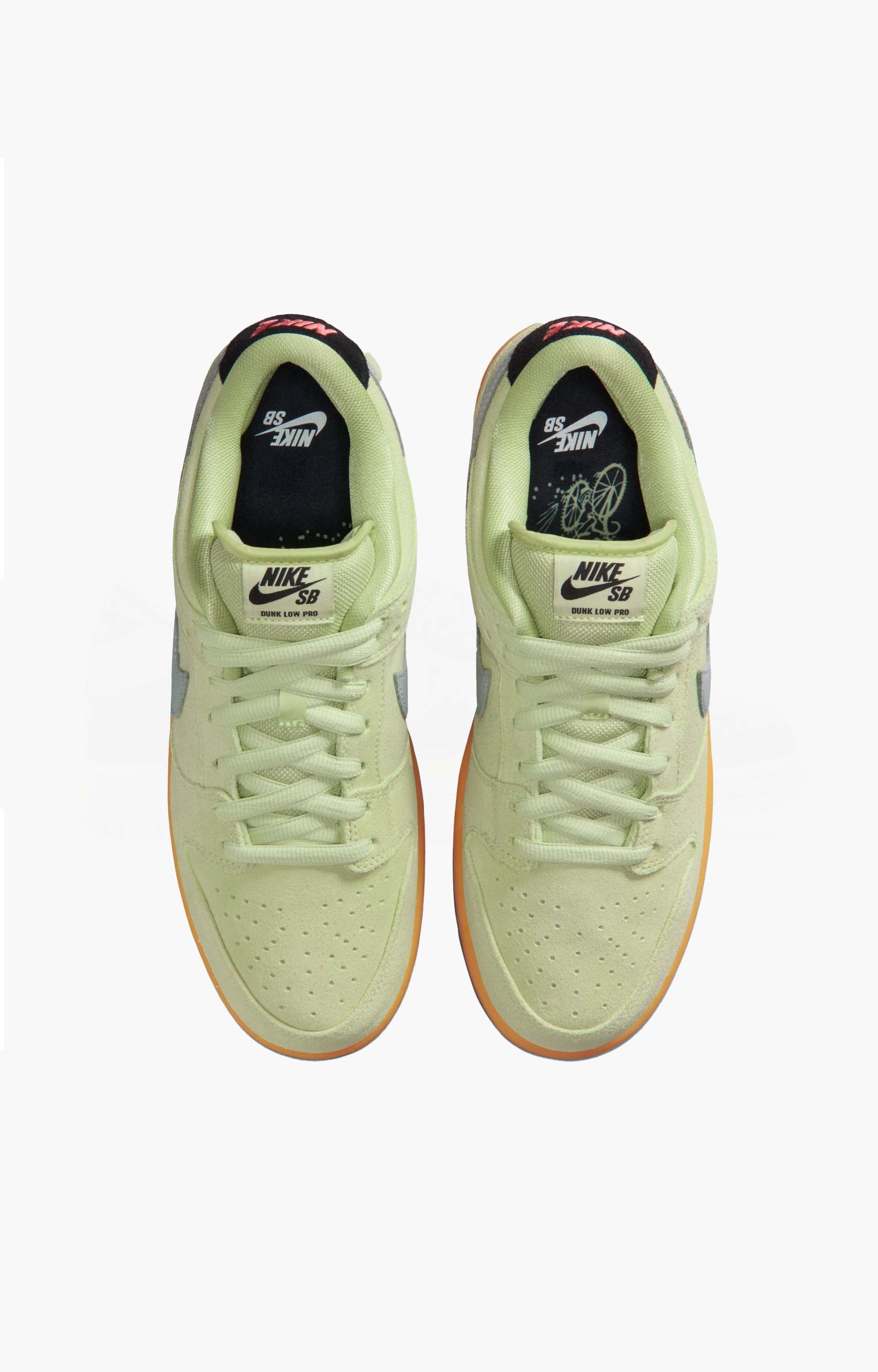 Nike SB Dunk Low Pro PRM Shoe, Liquid Lime/Wolf Grey/Black