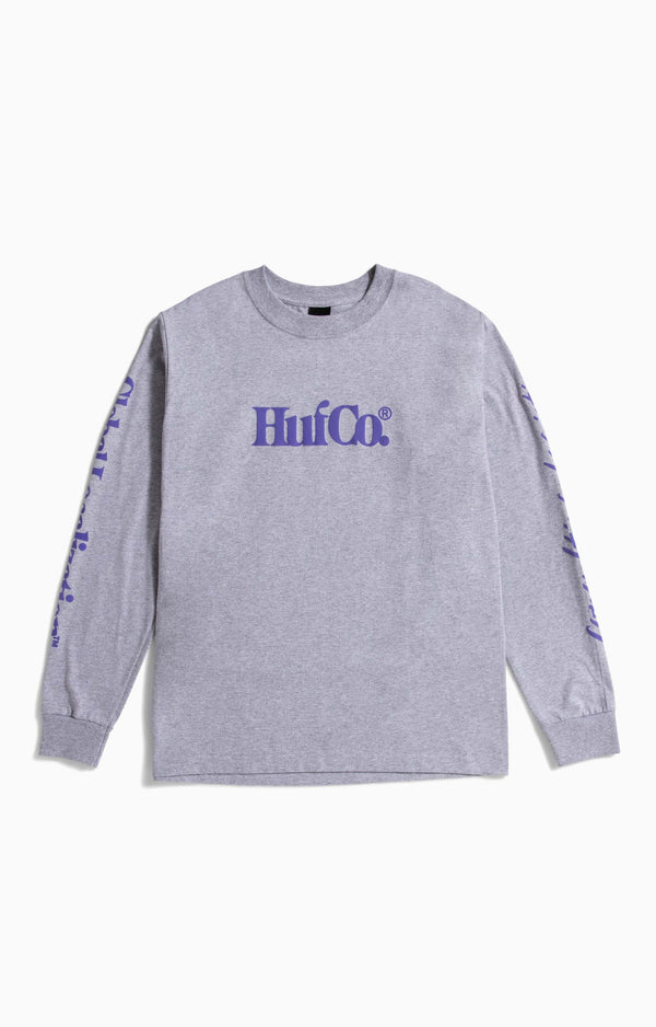 Huf Co Longsleeve T-Shirt, Grey