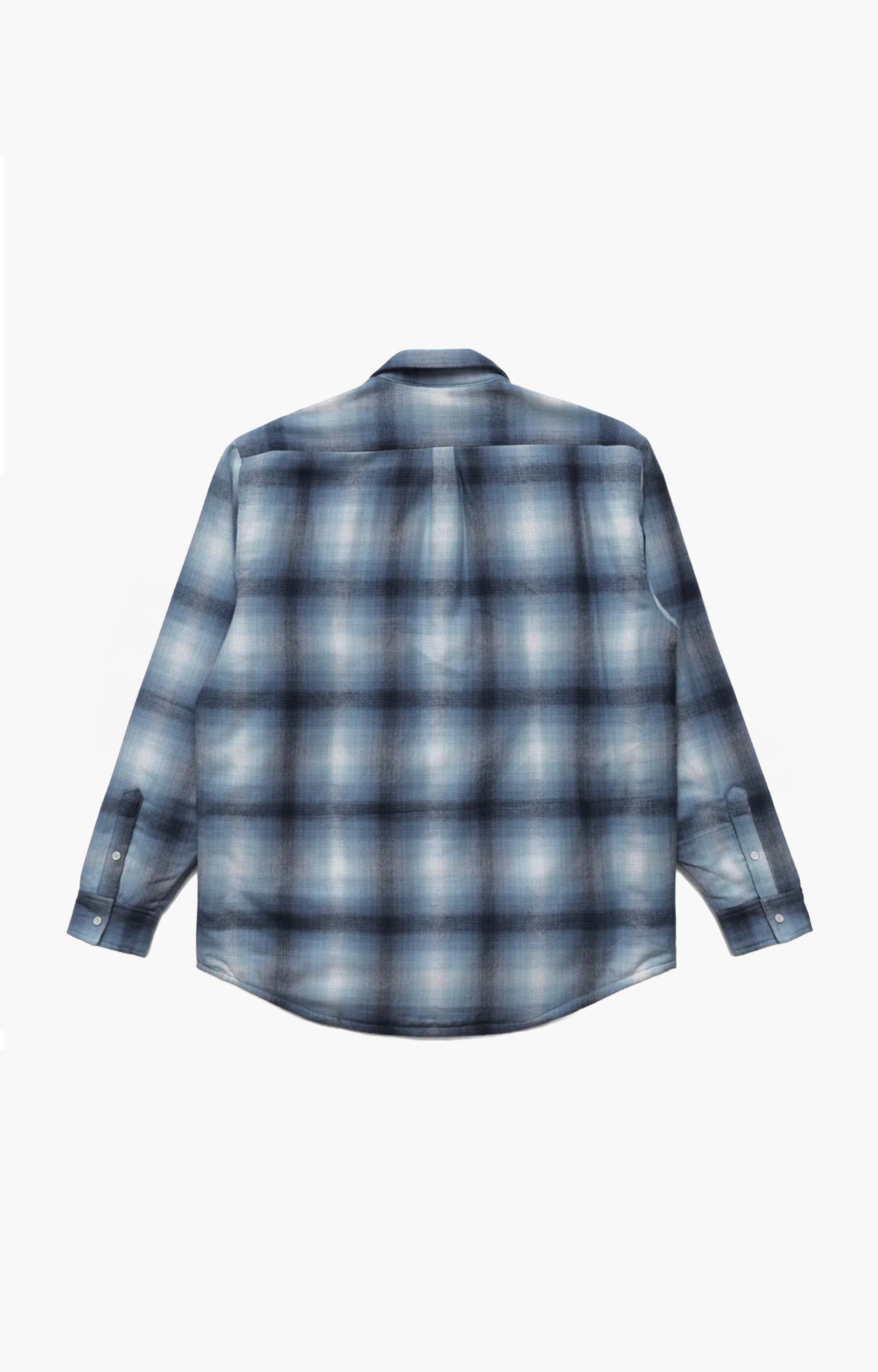 Metalwood Poly Filled Shirt, Blue Plaid