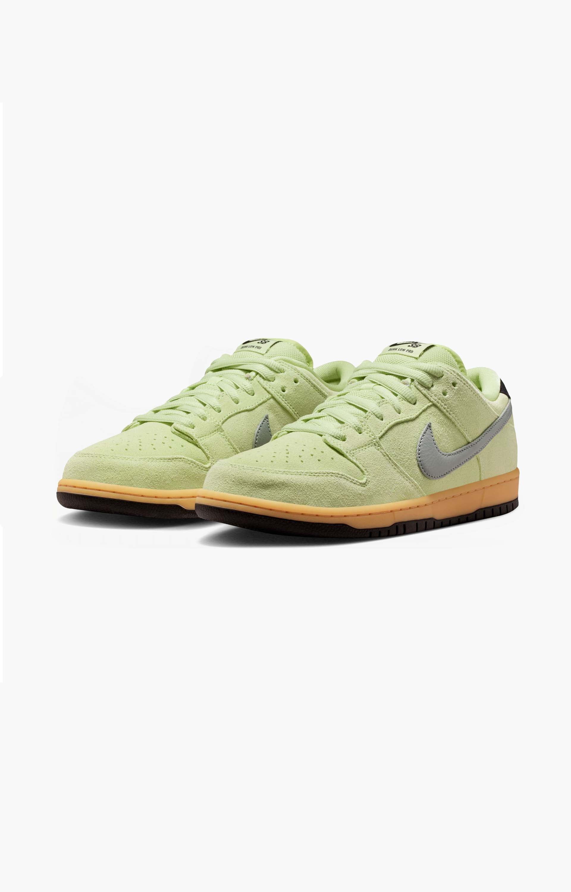 Nike SB Dunk Low Pro PRM Shoe, Liquid Lime/Wolf Grey/Black
