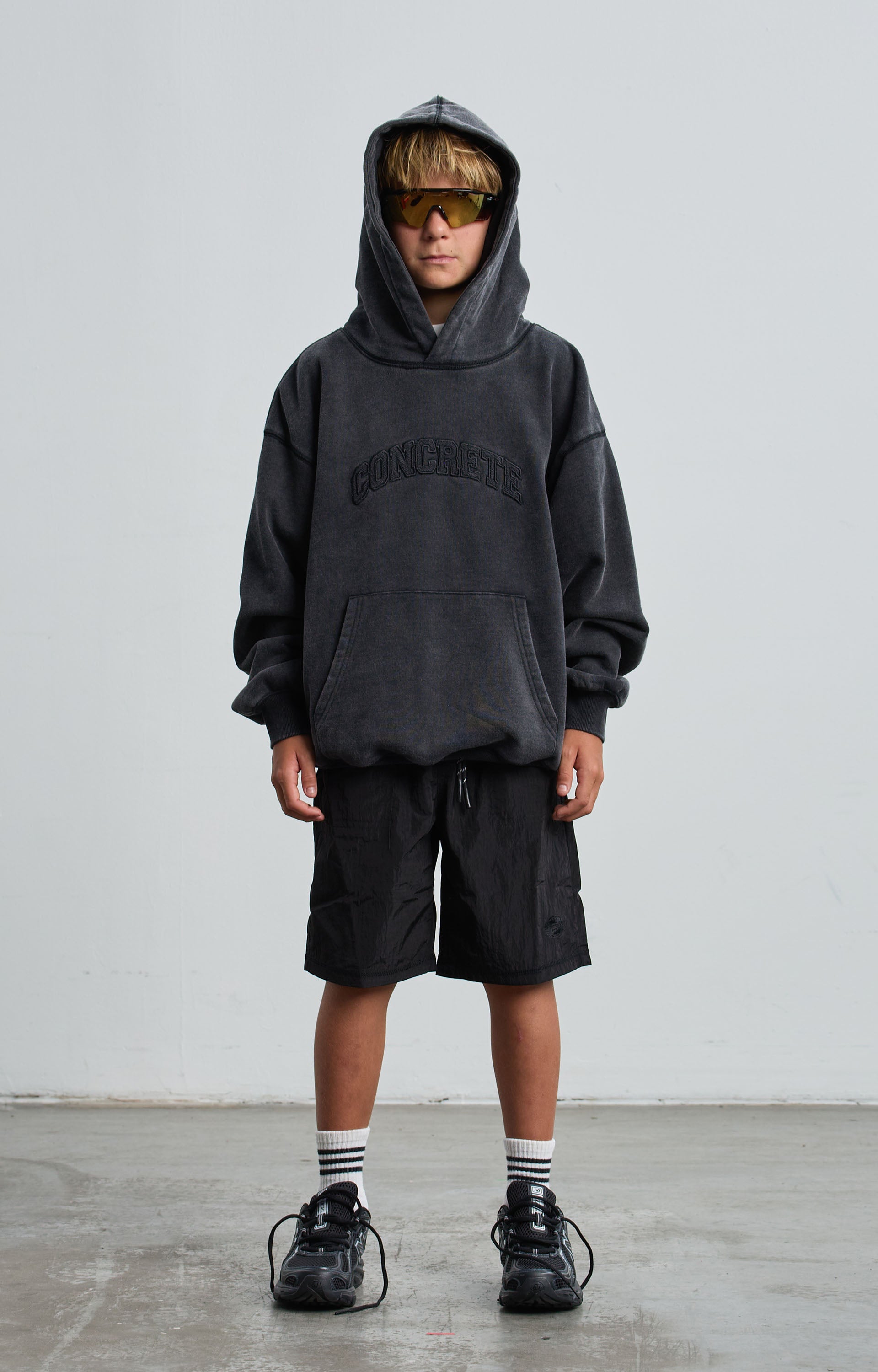 Concrete Youth League Hoodie, Washed Black