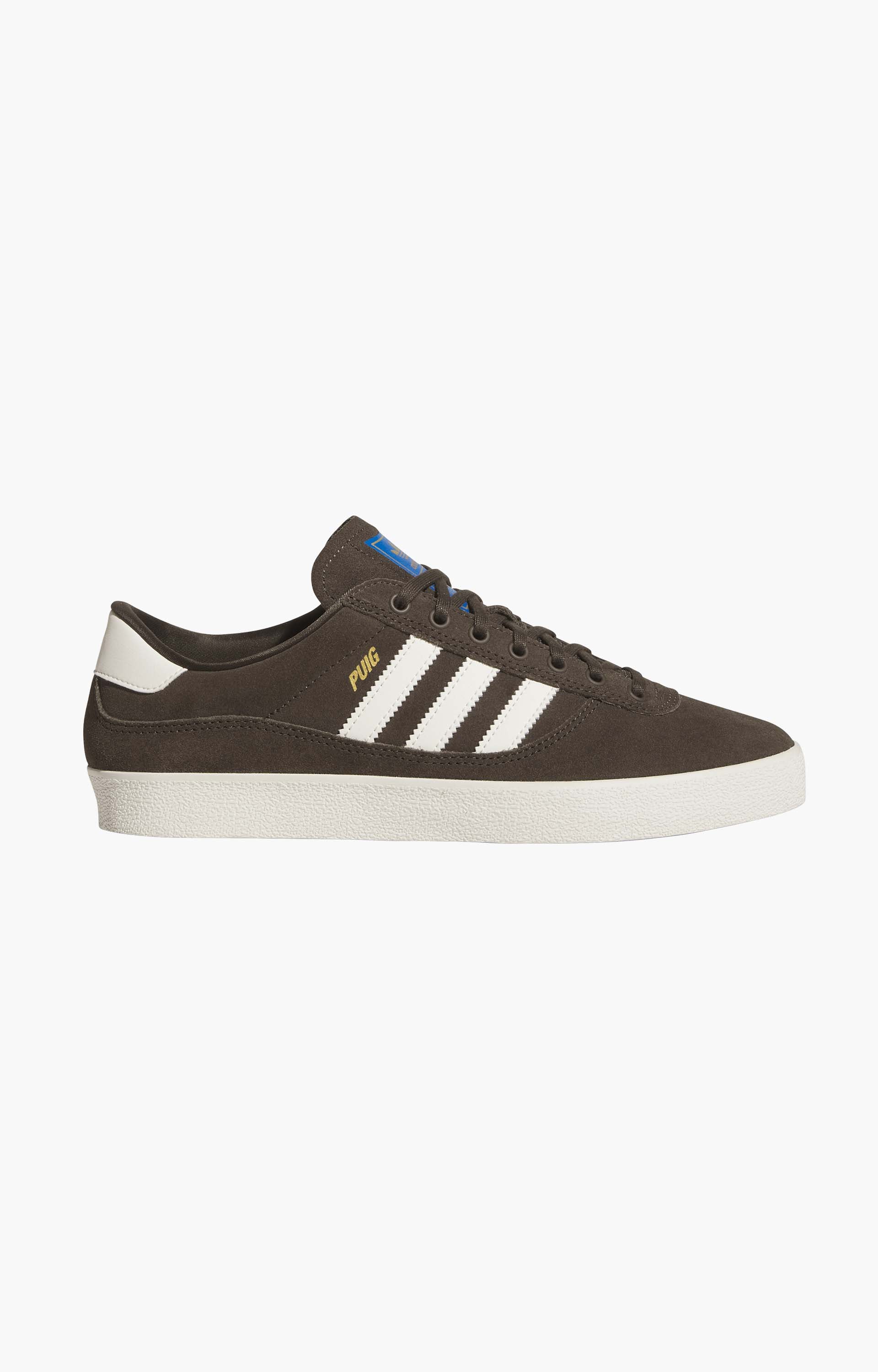 Adidas Puig Indoor Shoes, Brown Cloud/White/Blue Bird
