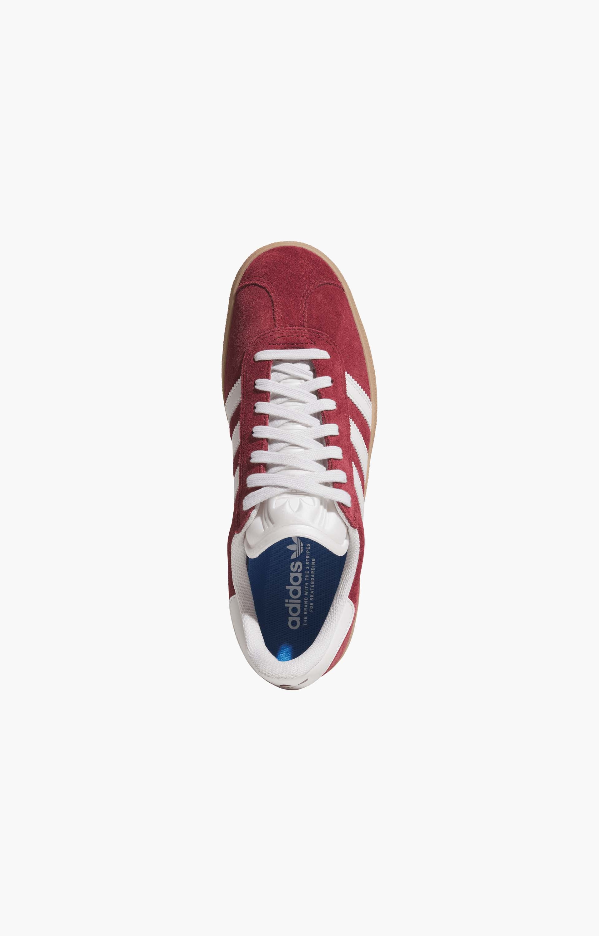 Adidas Gazelle Adv Shoes, Wonder Shadow Red/Crystal White/Gold Metal