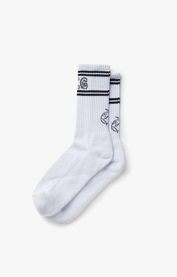 Polar Skate Co Big Boy Socks, White/Black/Grey