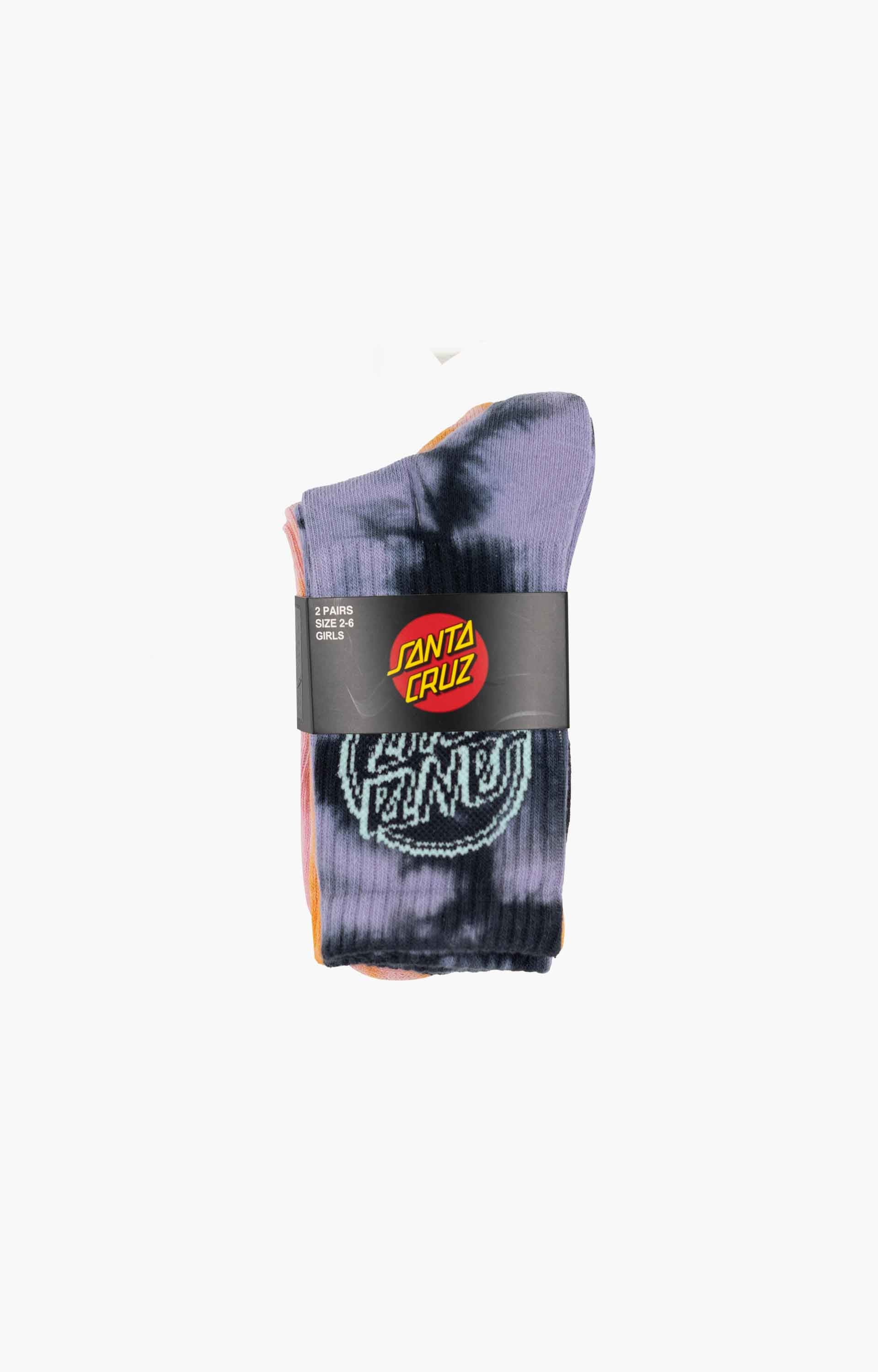 Santa Cruz Contra Dot Mono Crew Sock, Lavender Tie Dye