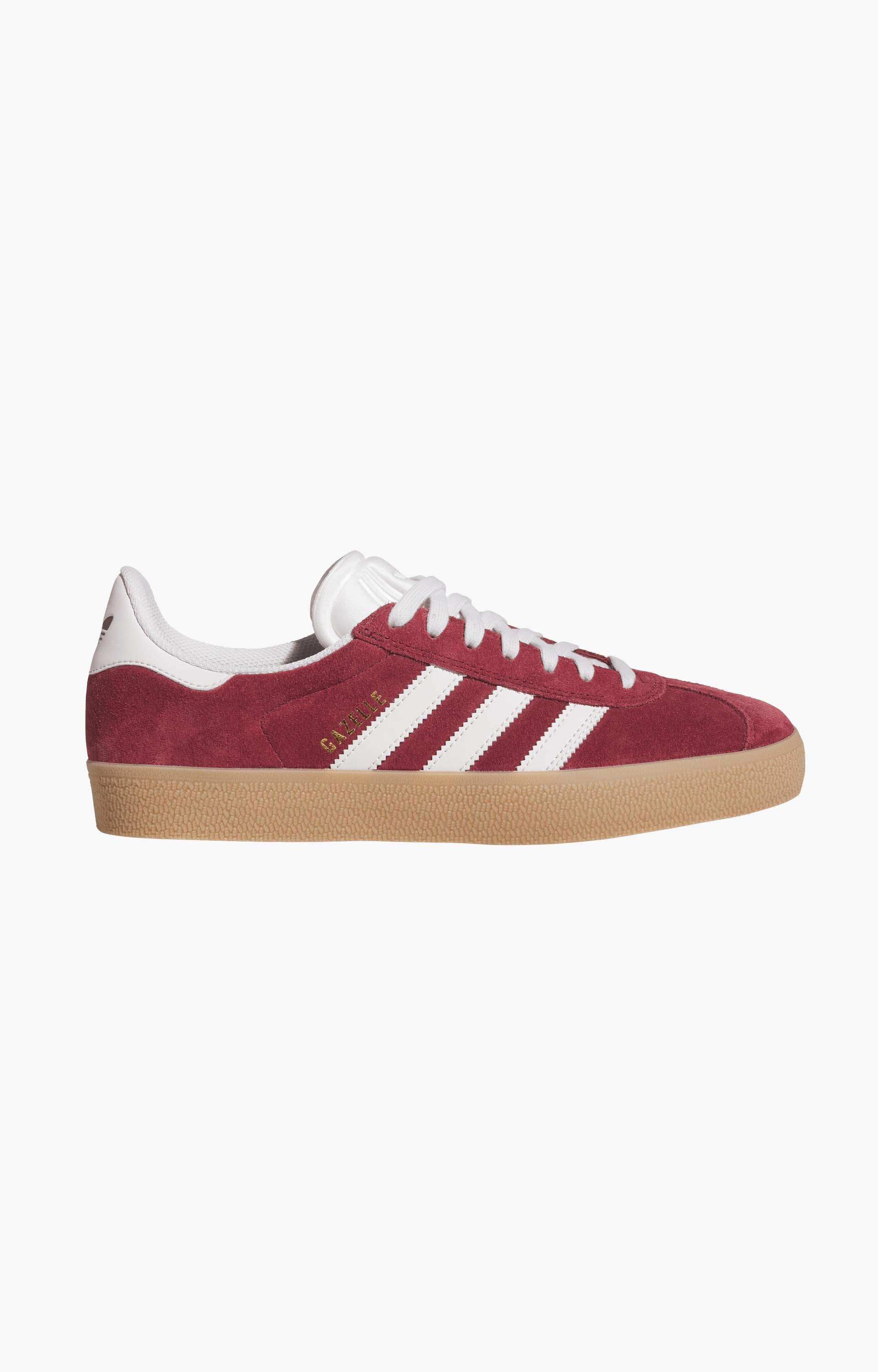 Adidas Gazelle Adv Shoes, Wonder Shadow Red/Crystal White/Gold Metal