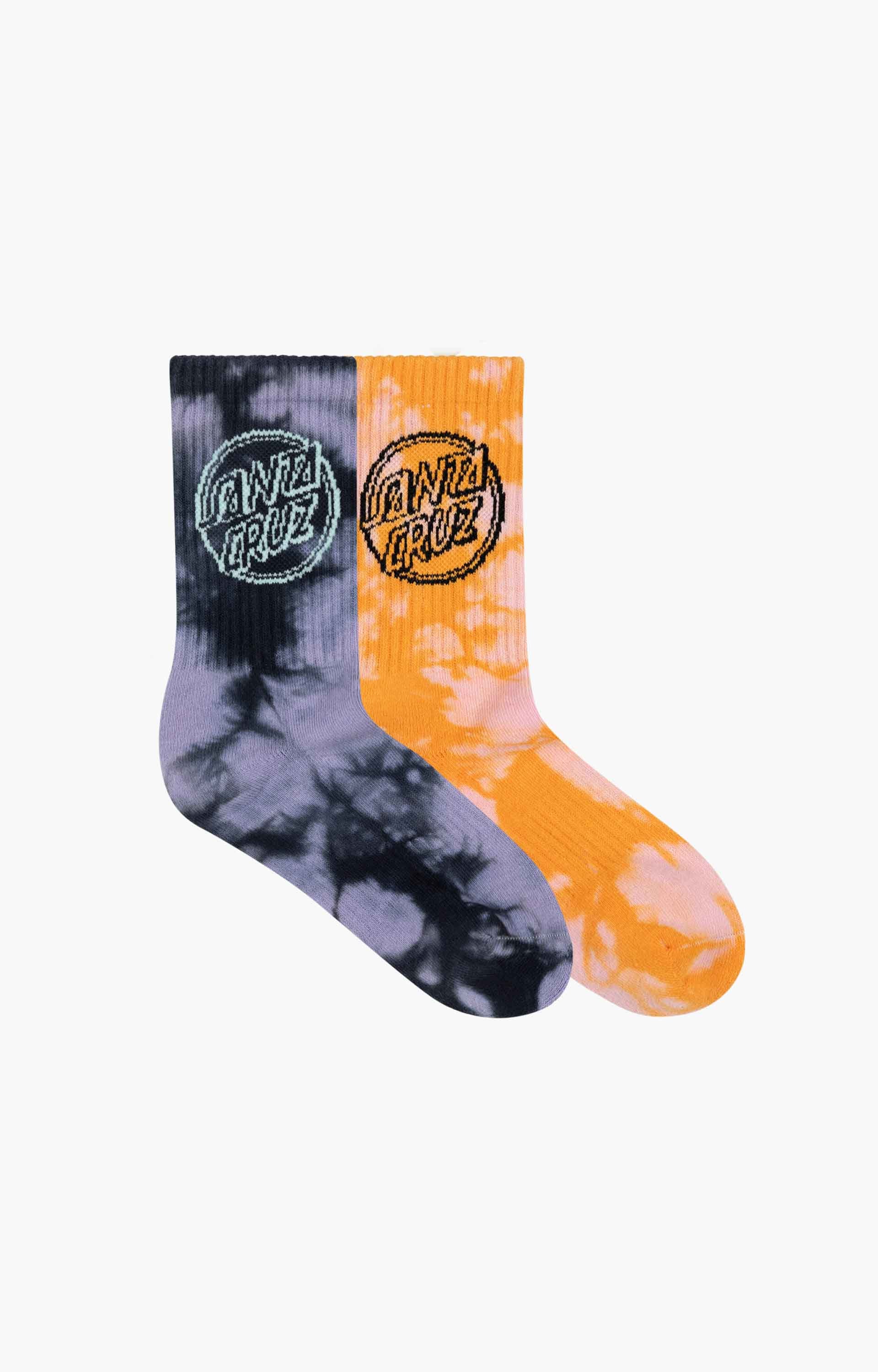 Santa Cruz Contra Dot Mono Crew Sock, Lavender Tie Dye