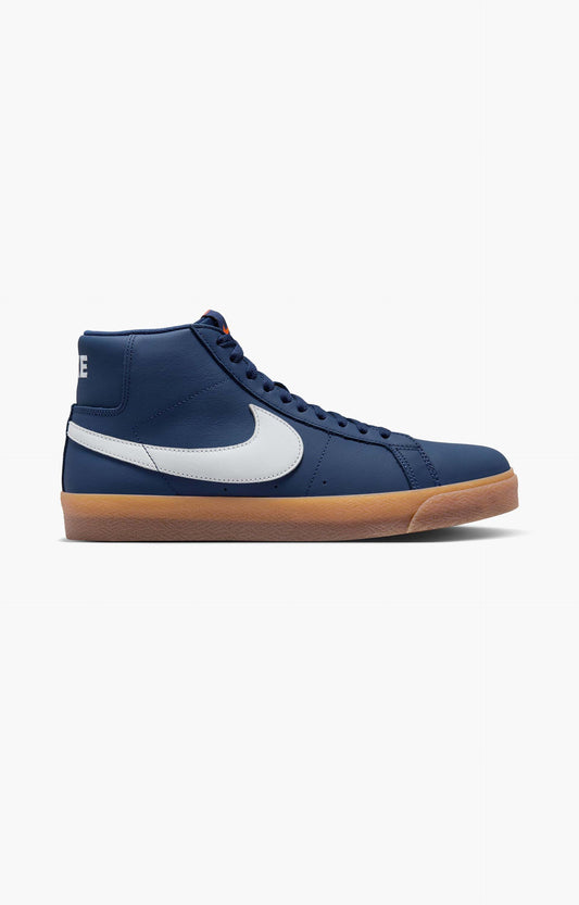 Nike SB Blazer Mid Shoe, Navy/White
