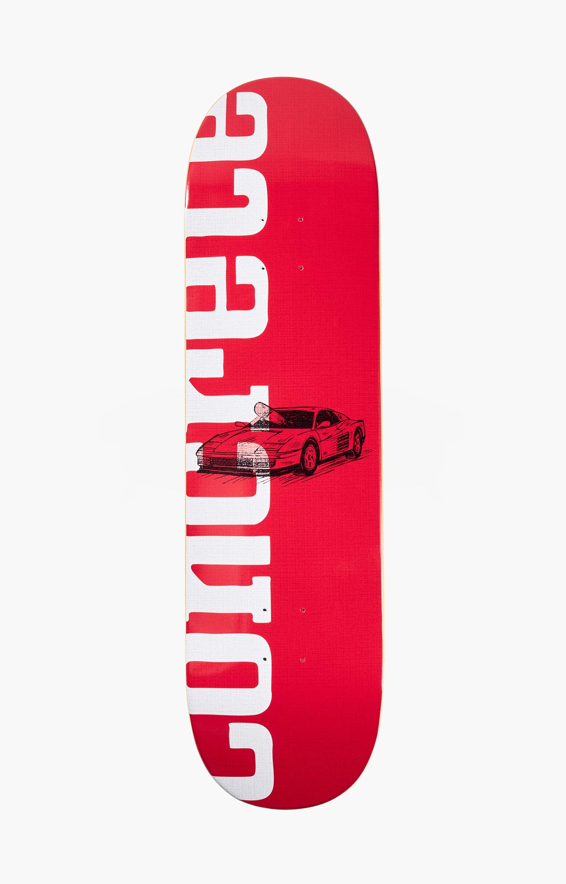Concrete Cavallino Shape 1 Skateboard Deck, Red