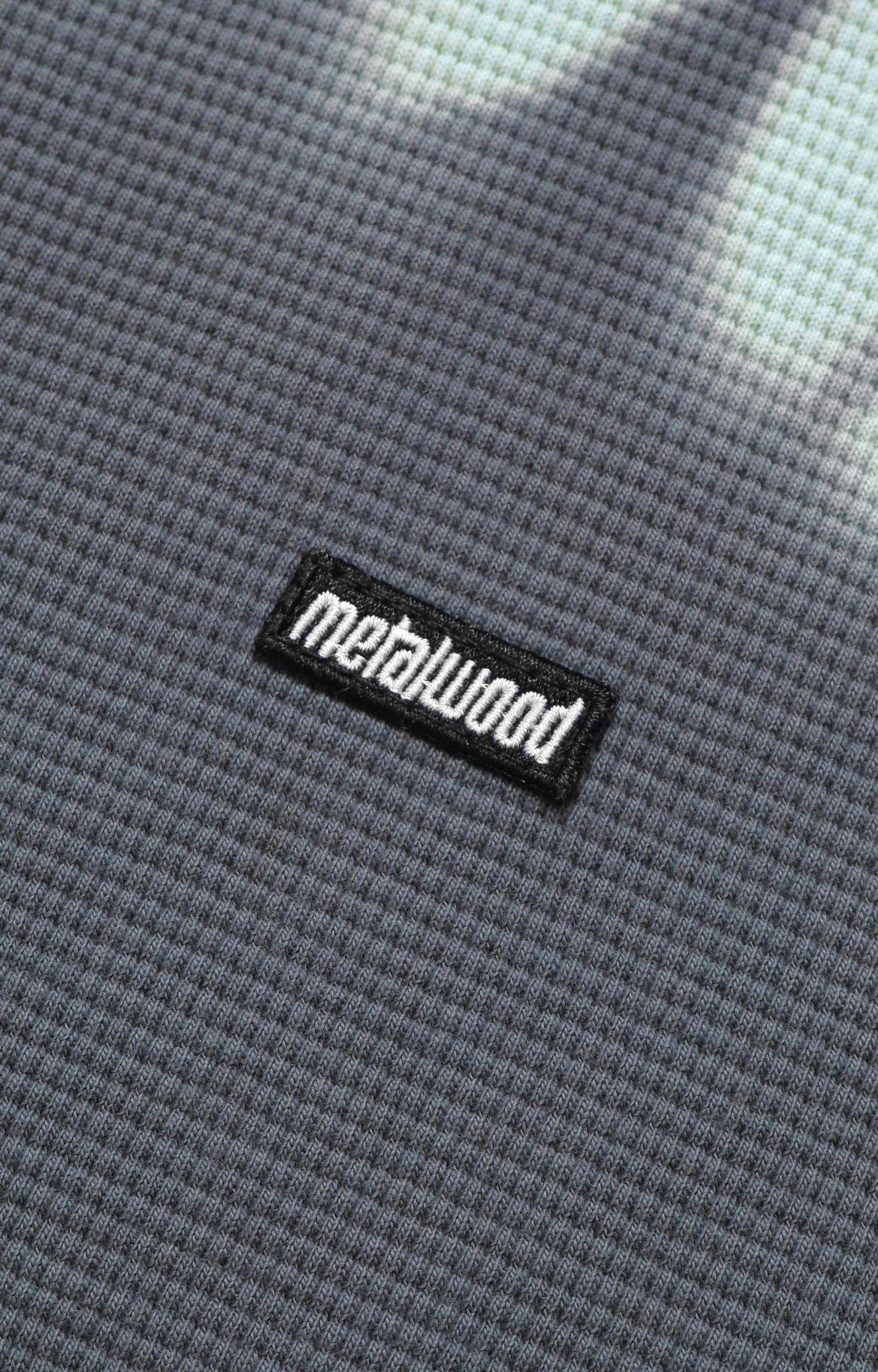 Metalwood Mini Metal Logo Longsleeve Thermal Polo, Marine