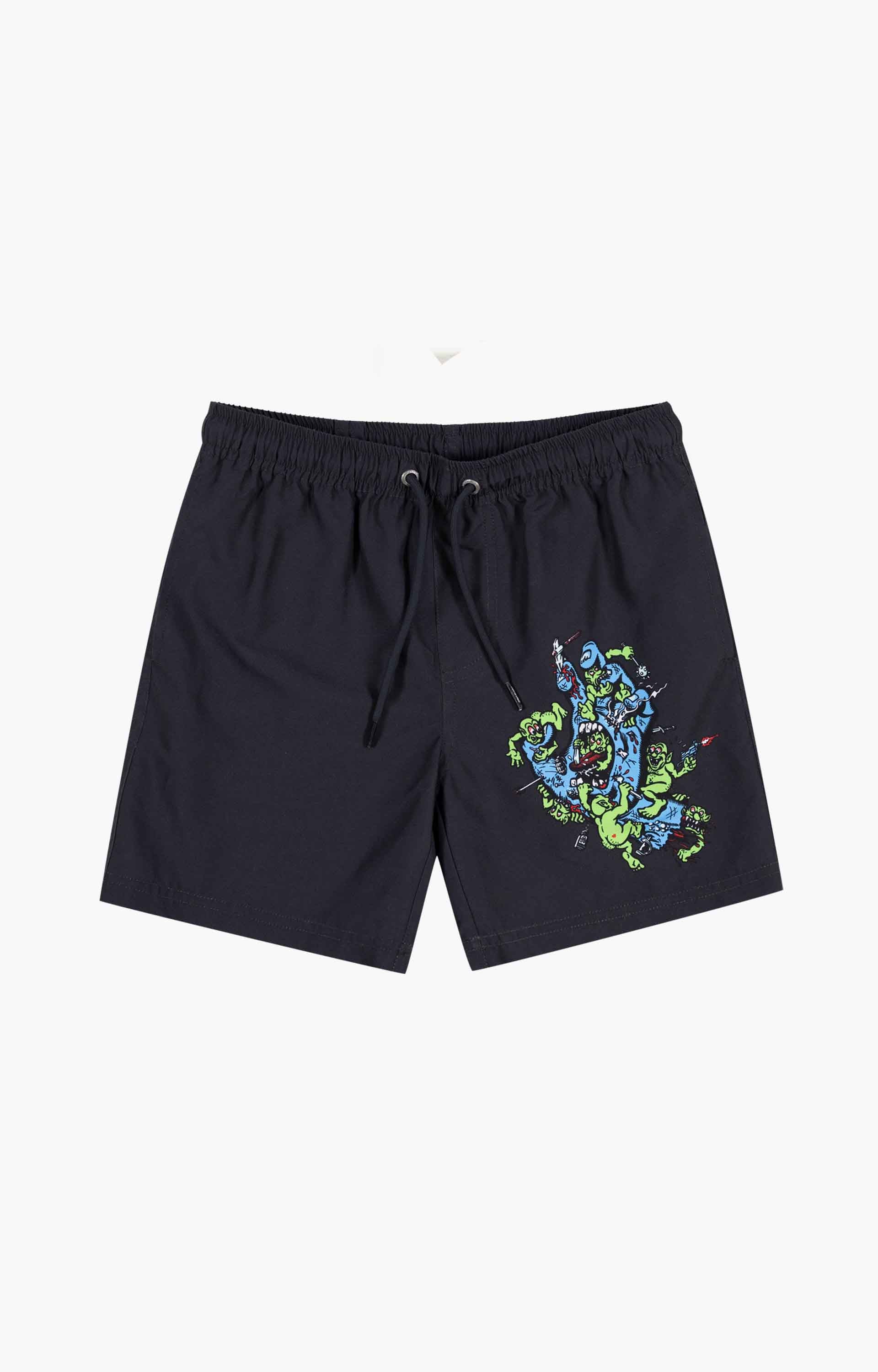 Santa Cruz Gremlin Patrol Boardshort, Off Black