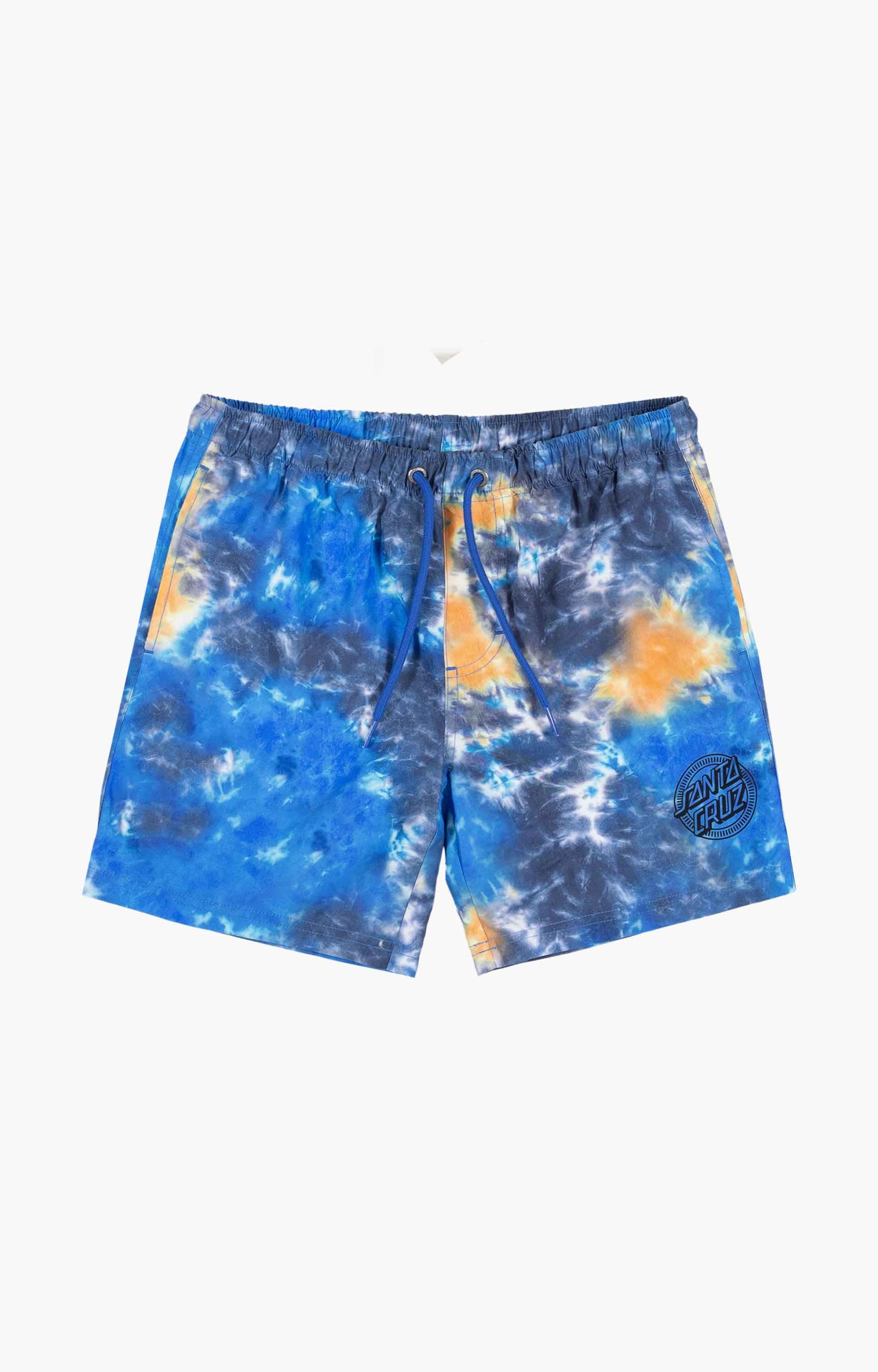 Santa Cruz Industrial Dot Mono Boardshort, Blue Tie Dye