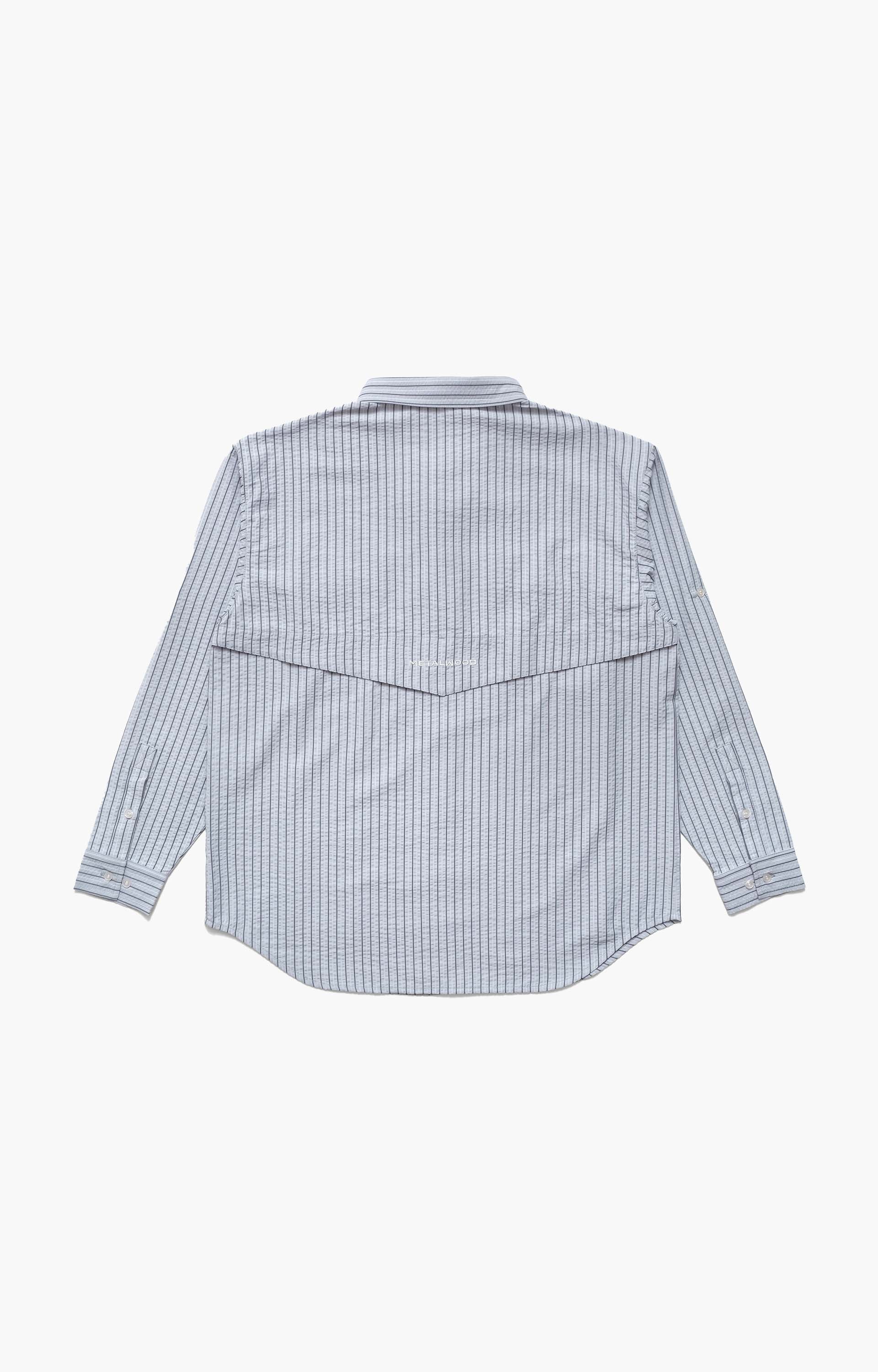 Metalwood Seersucker Fishing Shirt, Sky