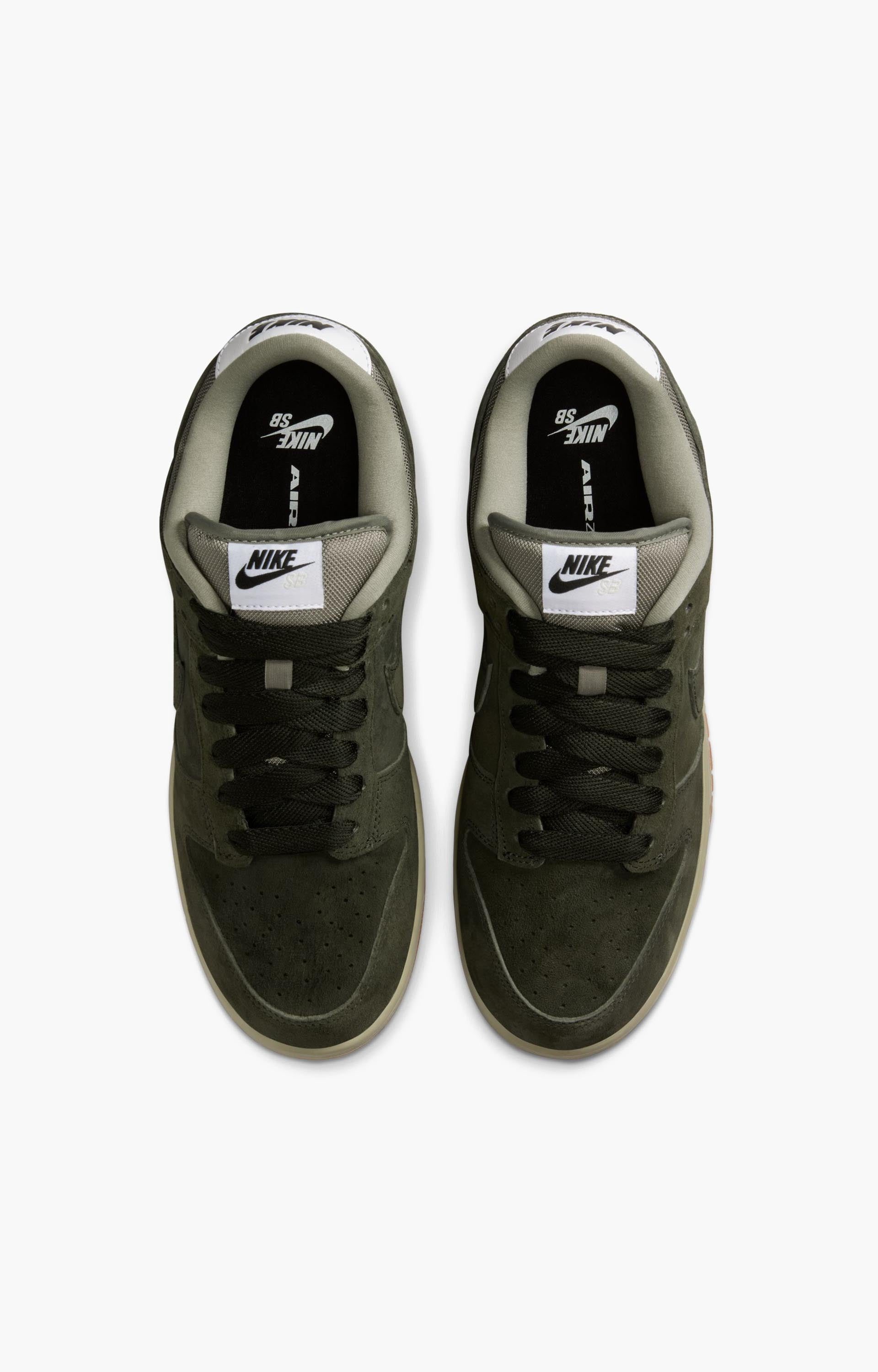Nike SB Dunk Low Pro B Shoe, Sequoia/Army/White