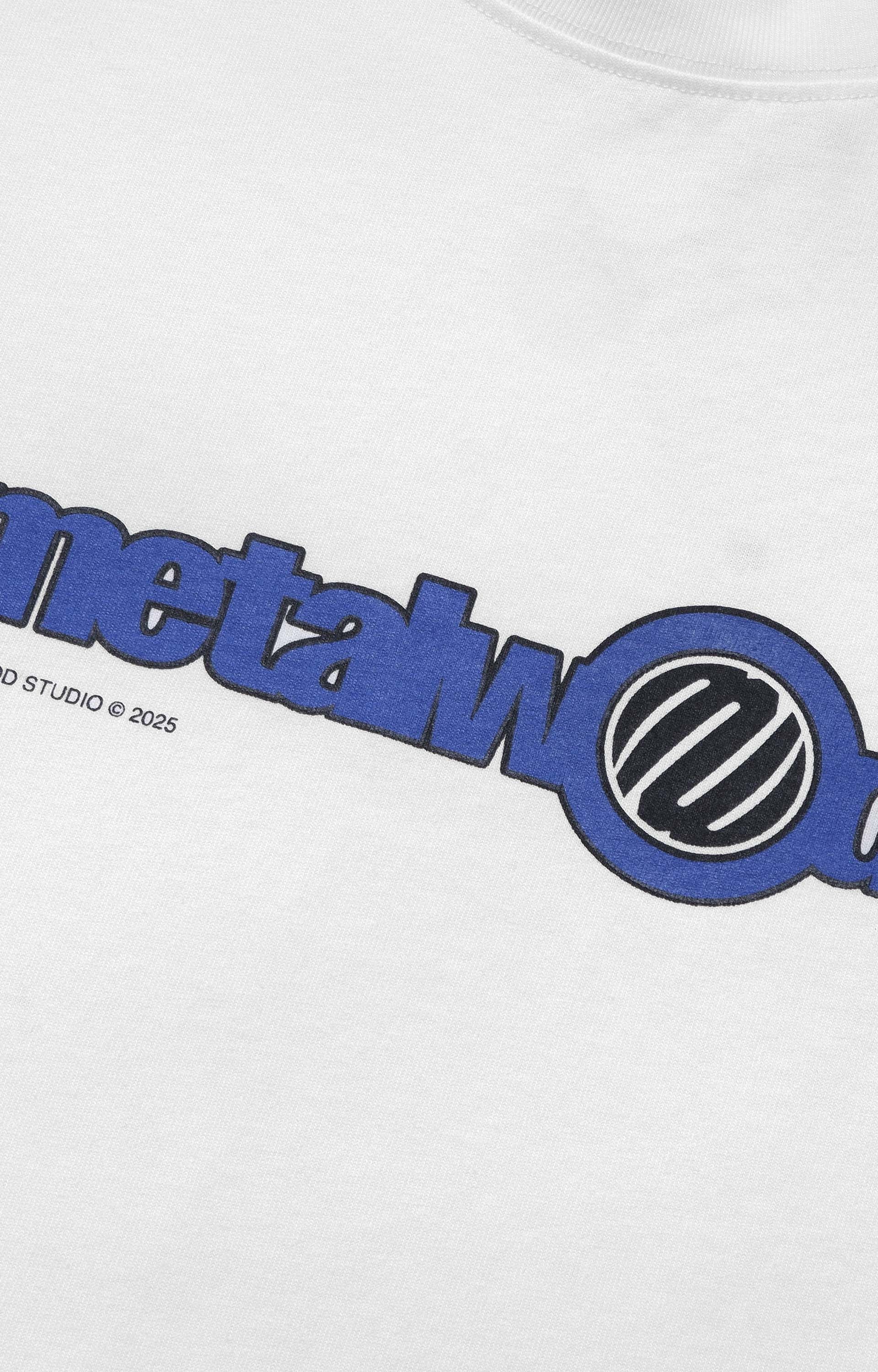 Metalwood Word Longsleeve T-Shirt, White