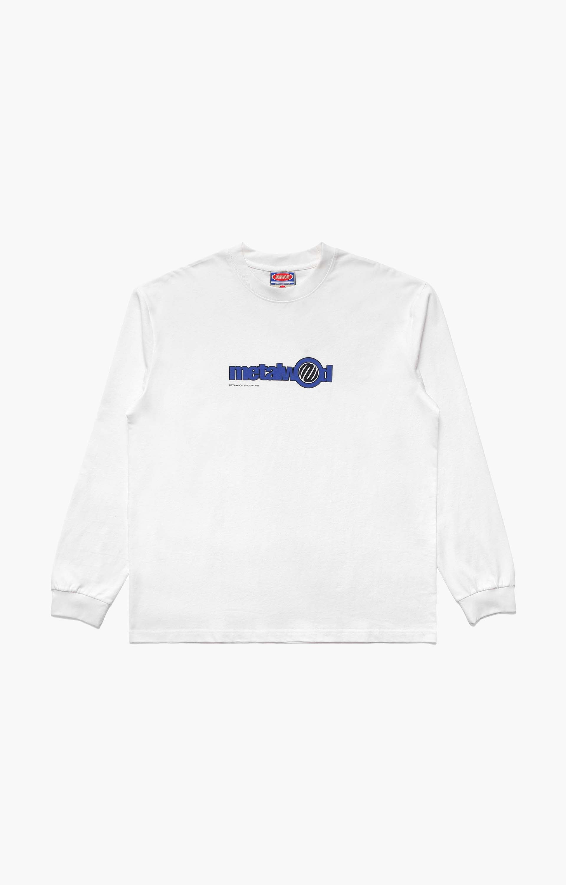 Metalwood Word Longsleeve T-Shirt, White