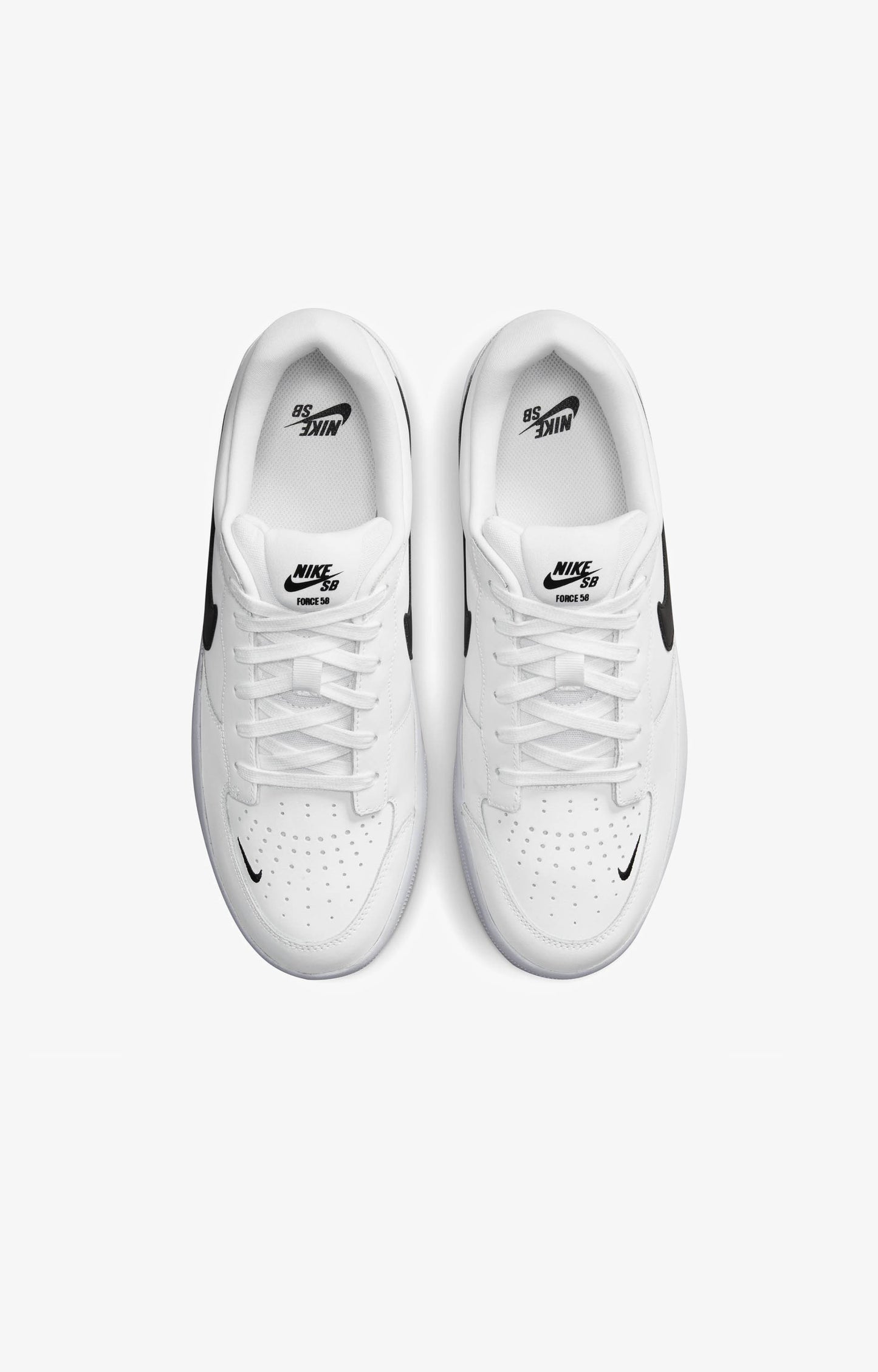 Nike SB Force 58 Premium Shoe, White/Black