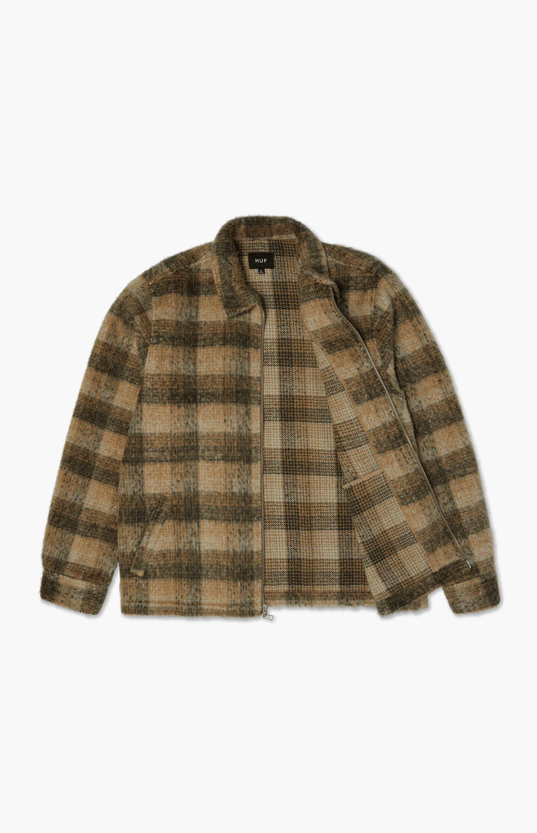 HUF Megablast Plaid Jacket, Desert