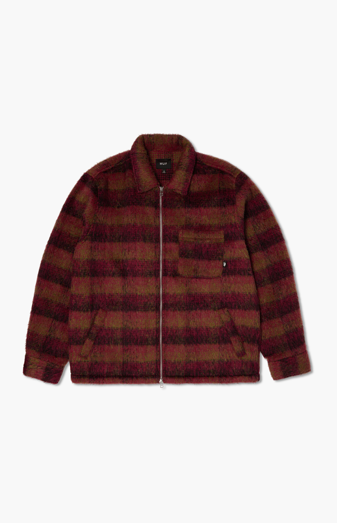 HUF Megablast Plaid Jacket, Berry