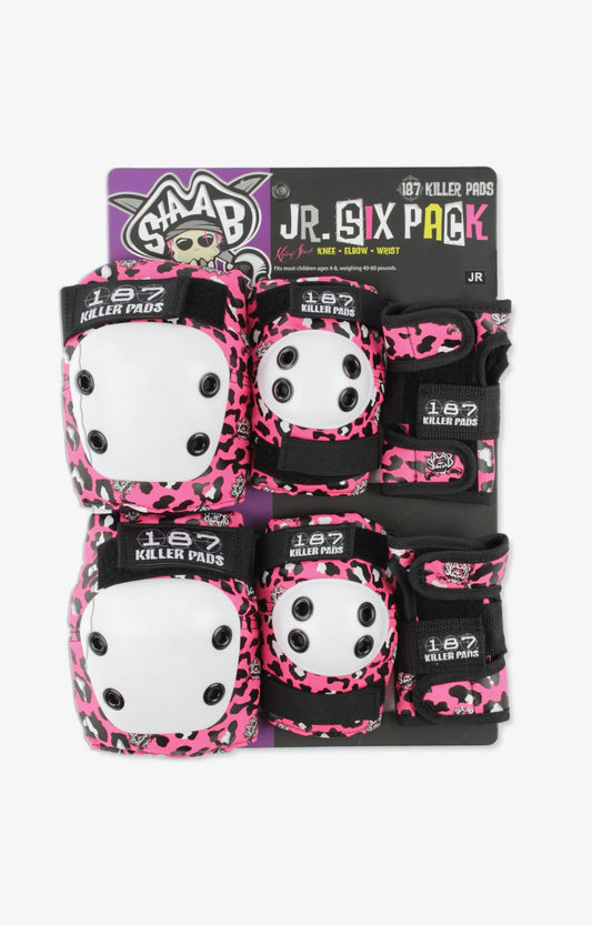 187 Six Pack Junior Protective Pads, Pink