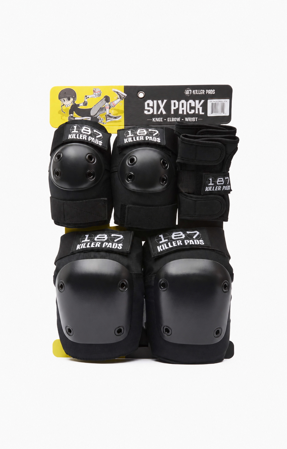 187 Six Pack Junior Protective Pads, Black JR