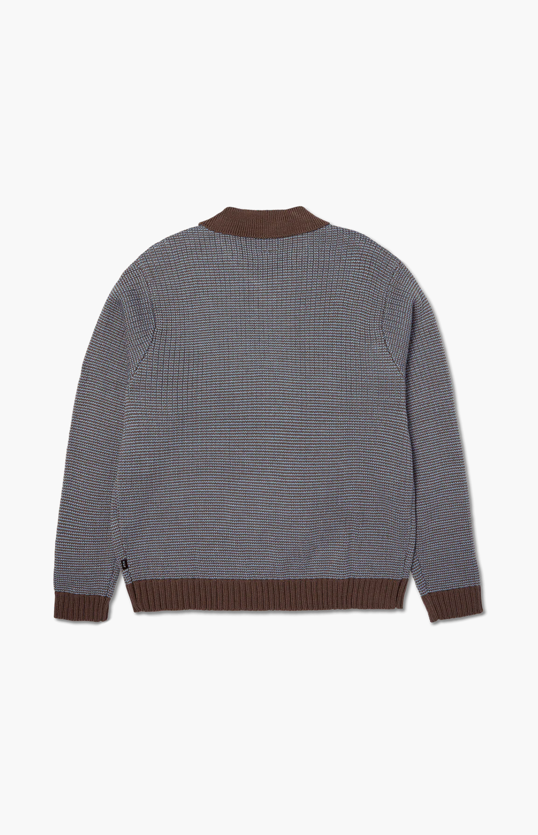 HUF Megablast Two Tone Waffle Sweater, Washed Blue