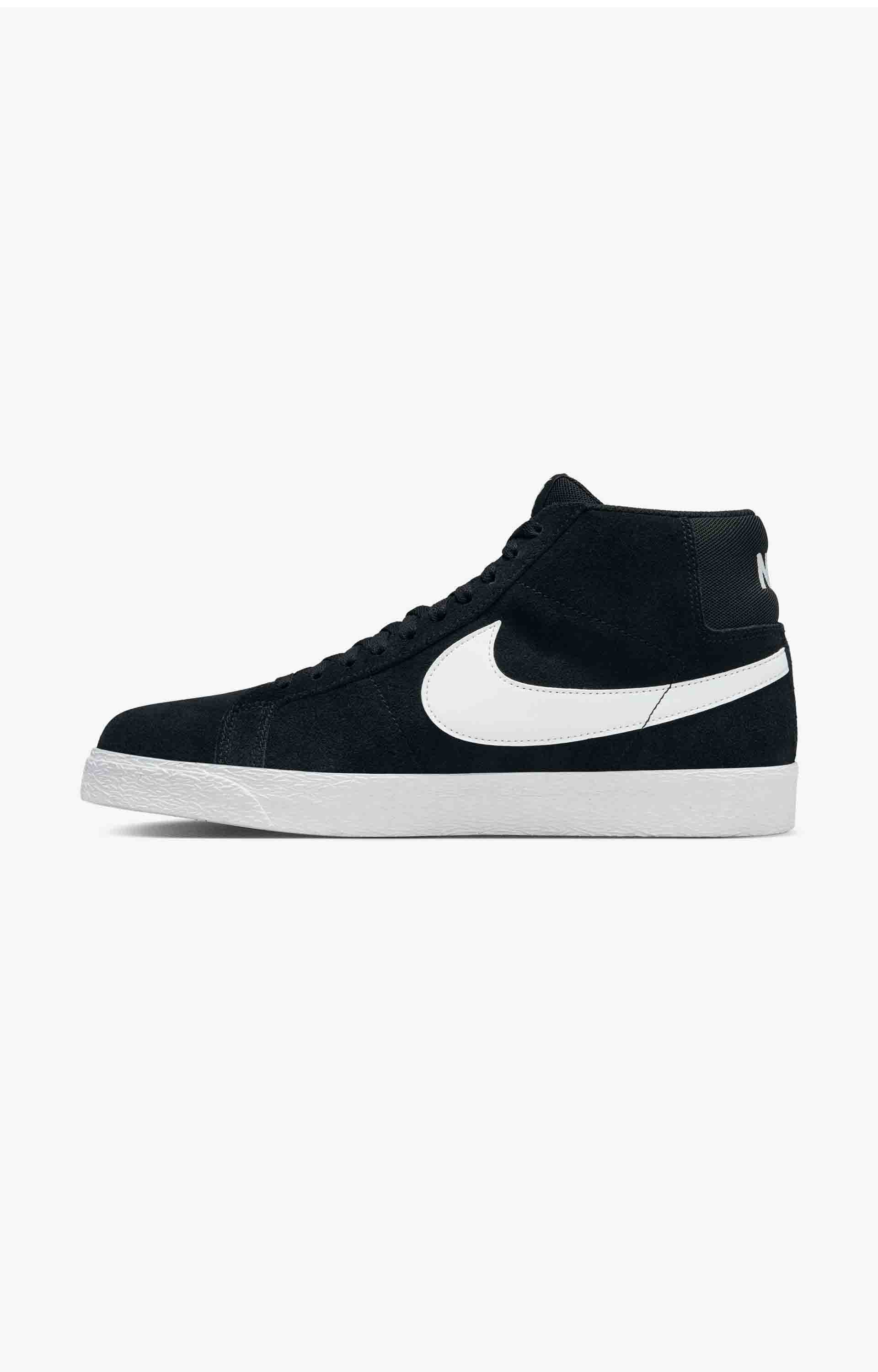 Nike SB Zoom Blazer Mid Shoe, Black/White