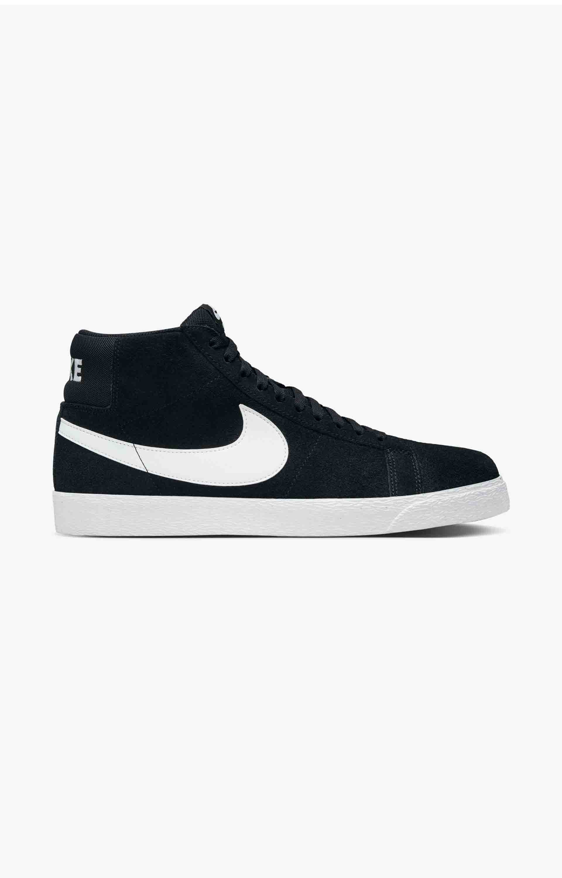 Nike SB Zoom Blazer Mid Shoe, Black/White