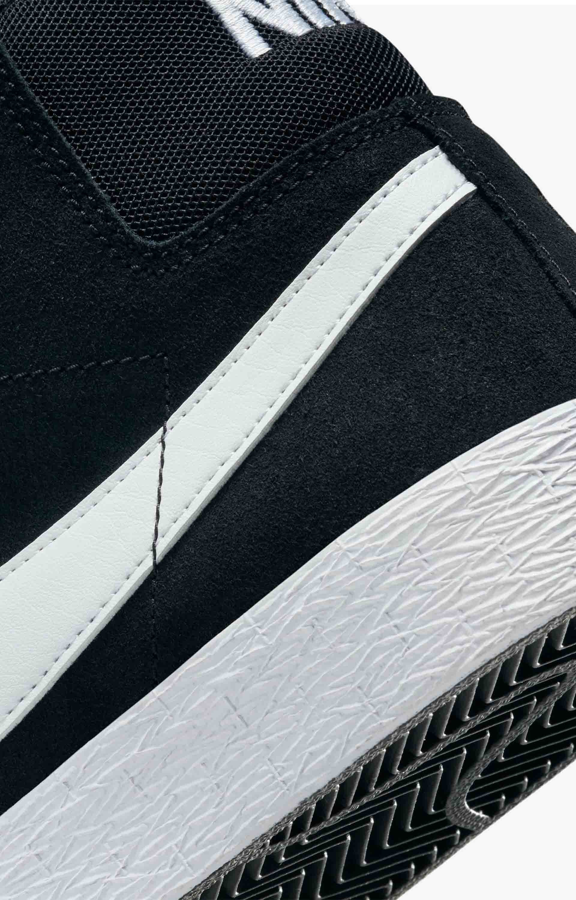 Nike SB Zoom Blazer Mid Shoe, Black/White