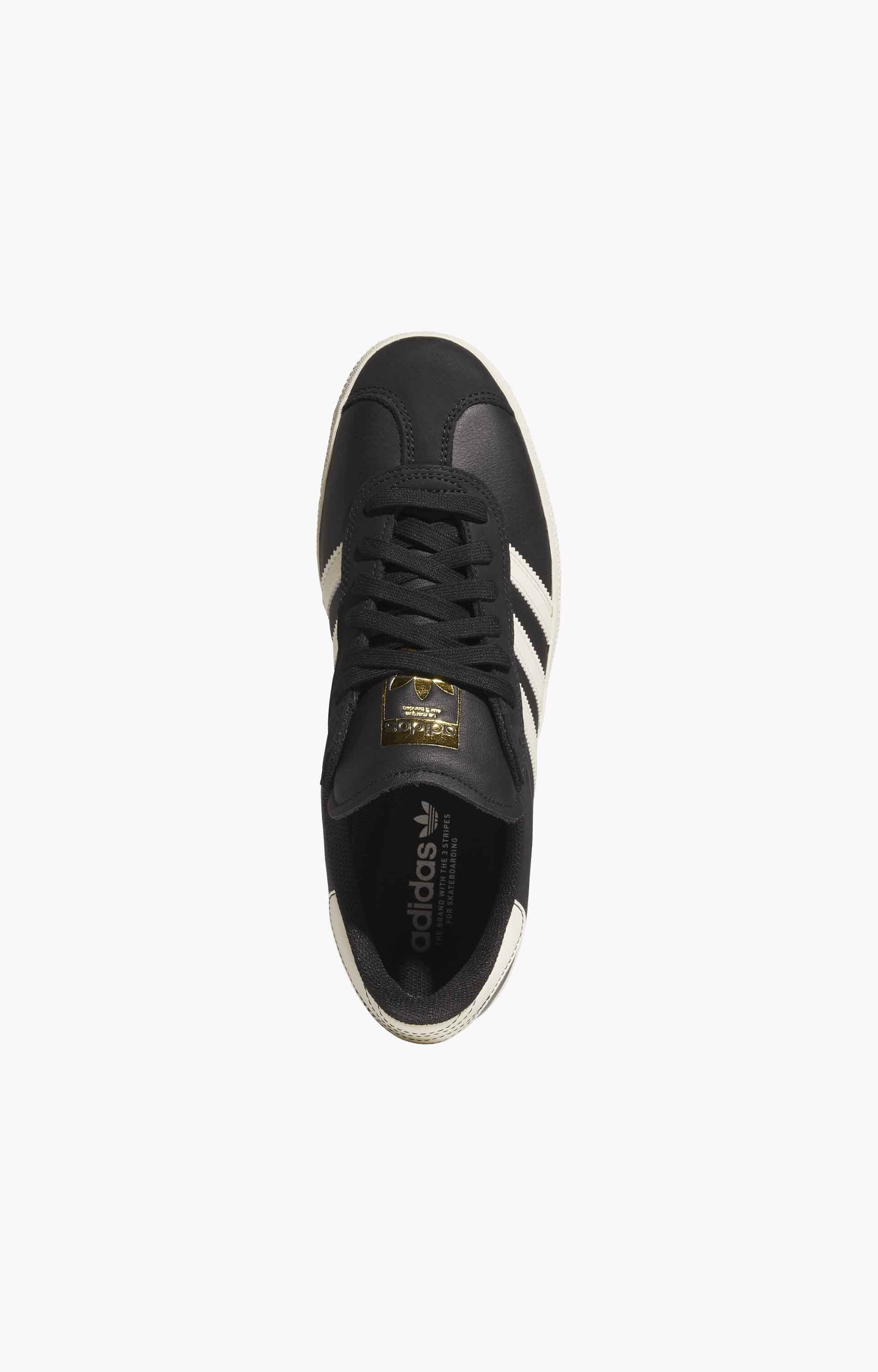 Adidas Gazelle ADV Shoes, Core Black/Cream White/Gold Metallic