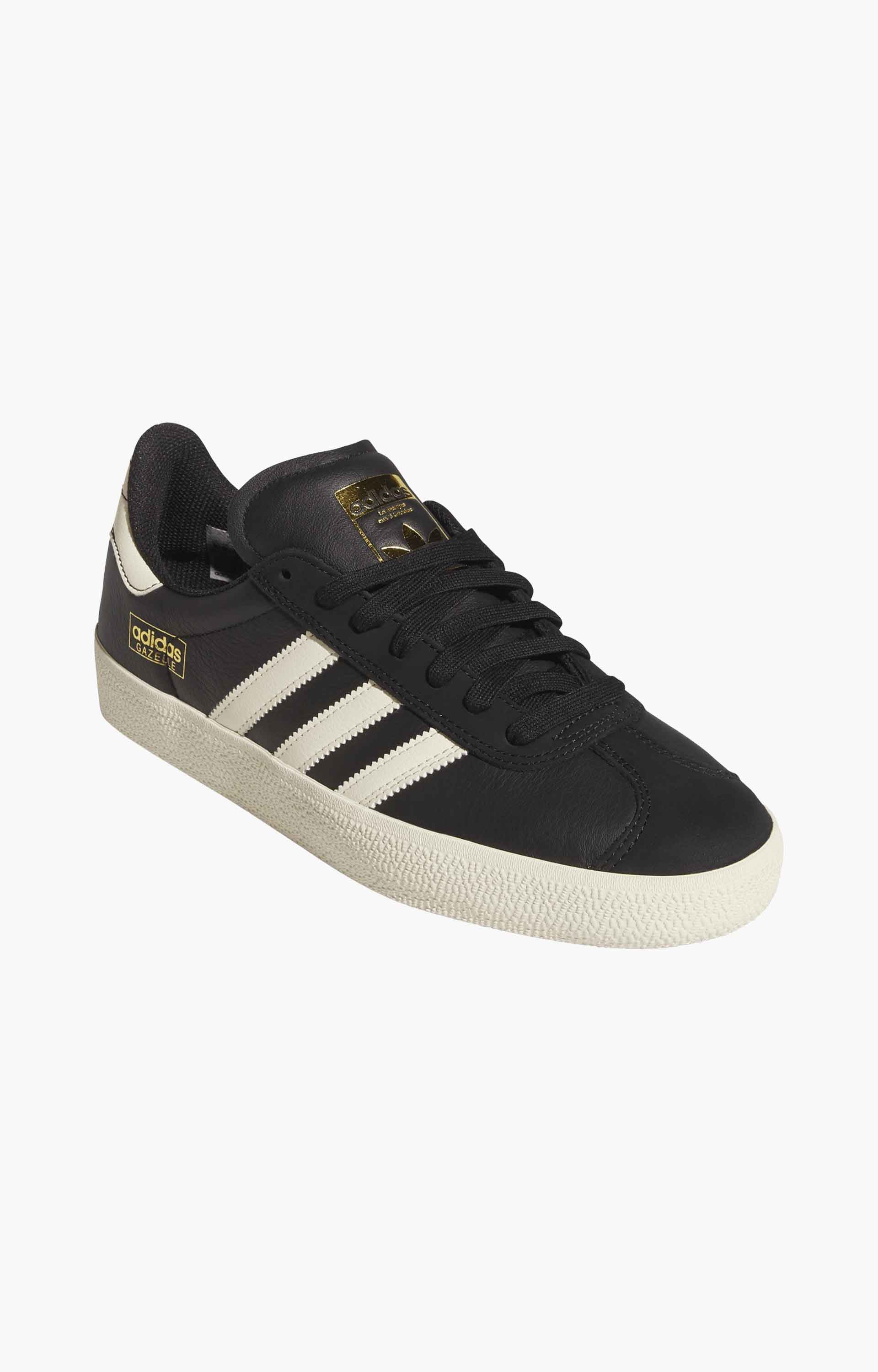Adidas Gazelle ADV Shoes, Core Black/Cream White/Gold Metallic