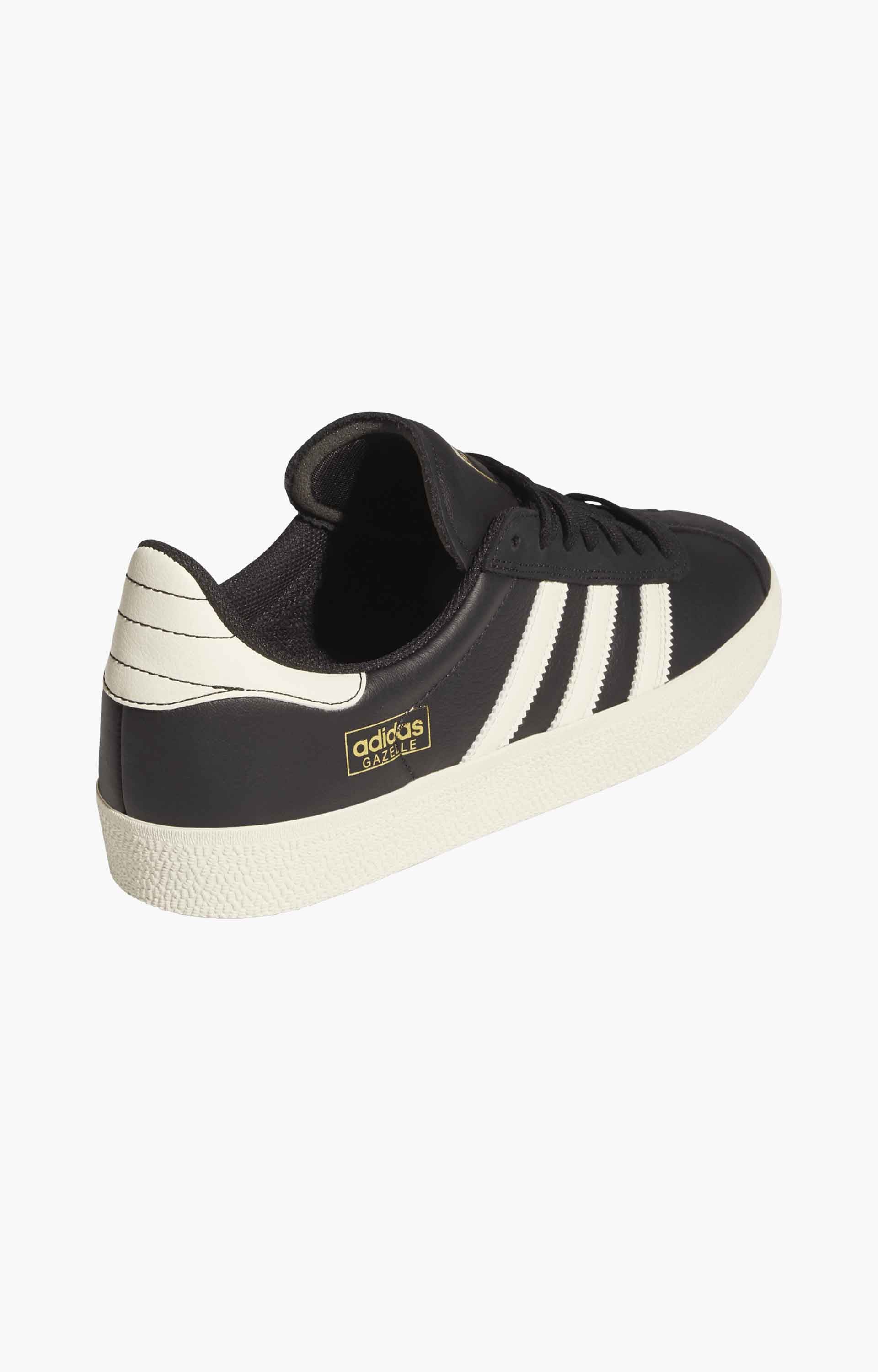 Adidas Gazelle ADV Shoes, Core Black/Cream White/Gold Metallic