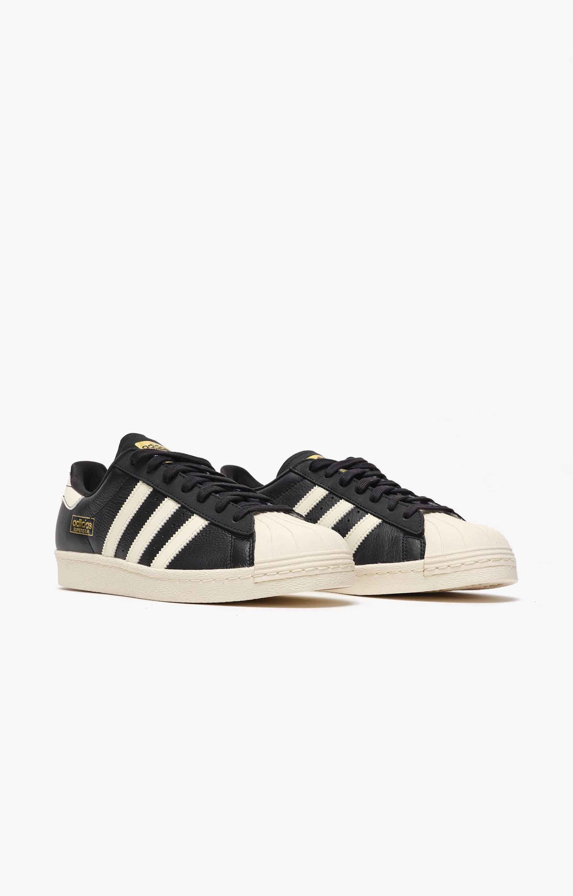 Adidas Superstar 80 ADV Shoe, Black/Cream White/Gold Metallic